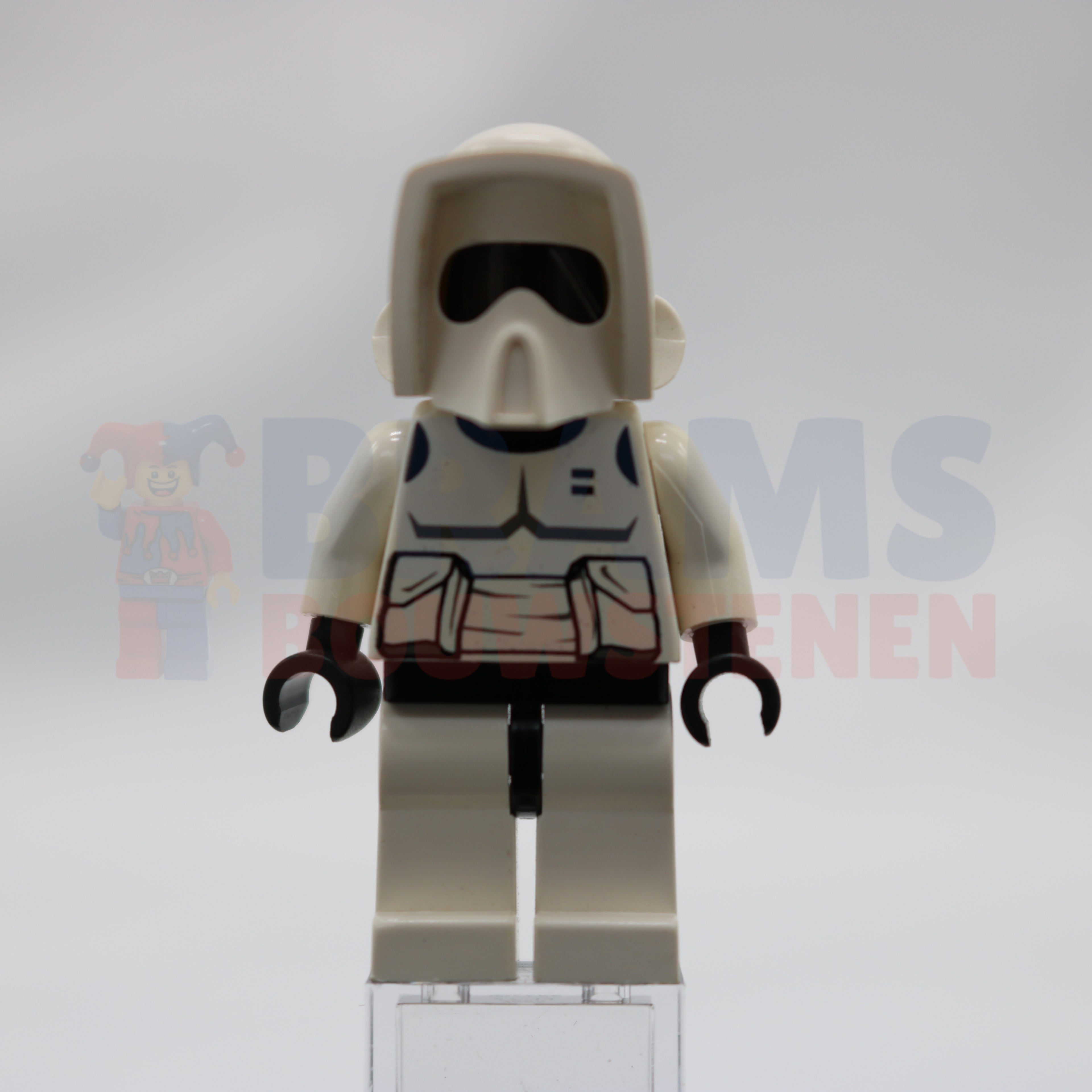 Minifig sw0005 - Imperial Scout Trooper - Yellow Head, Dark Gray Torso Print