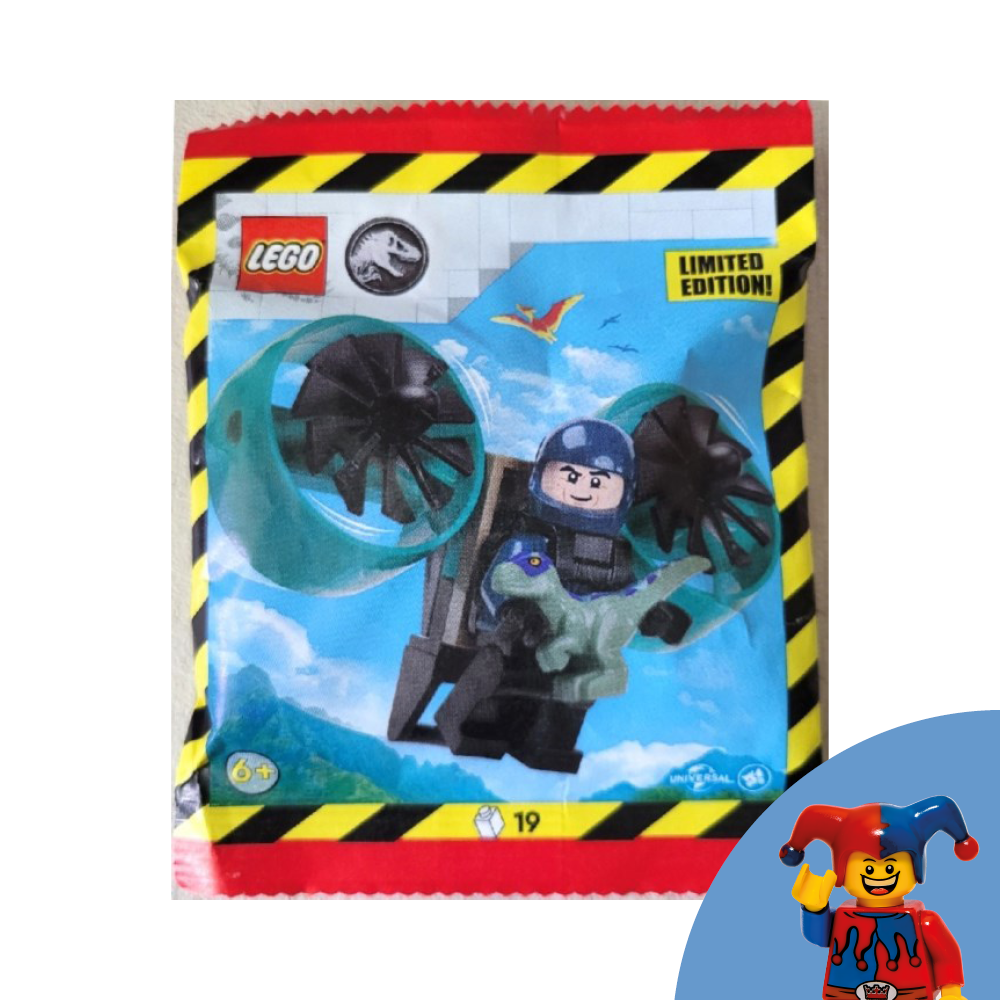 Set 122505 - Ranger with Helipack and Baby Raptor paper bag