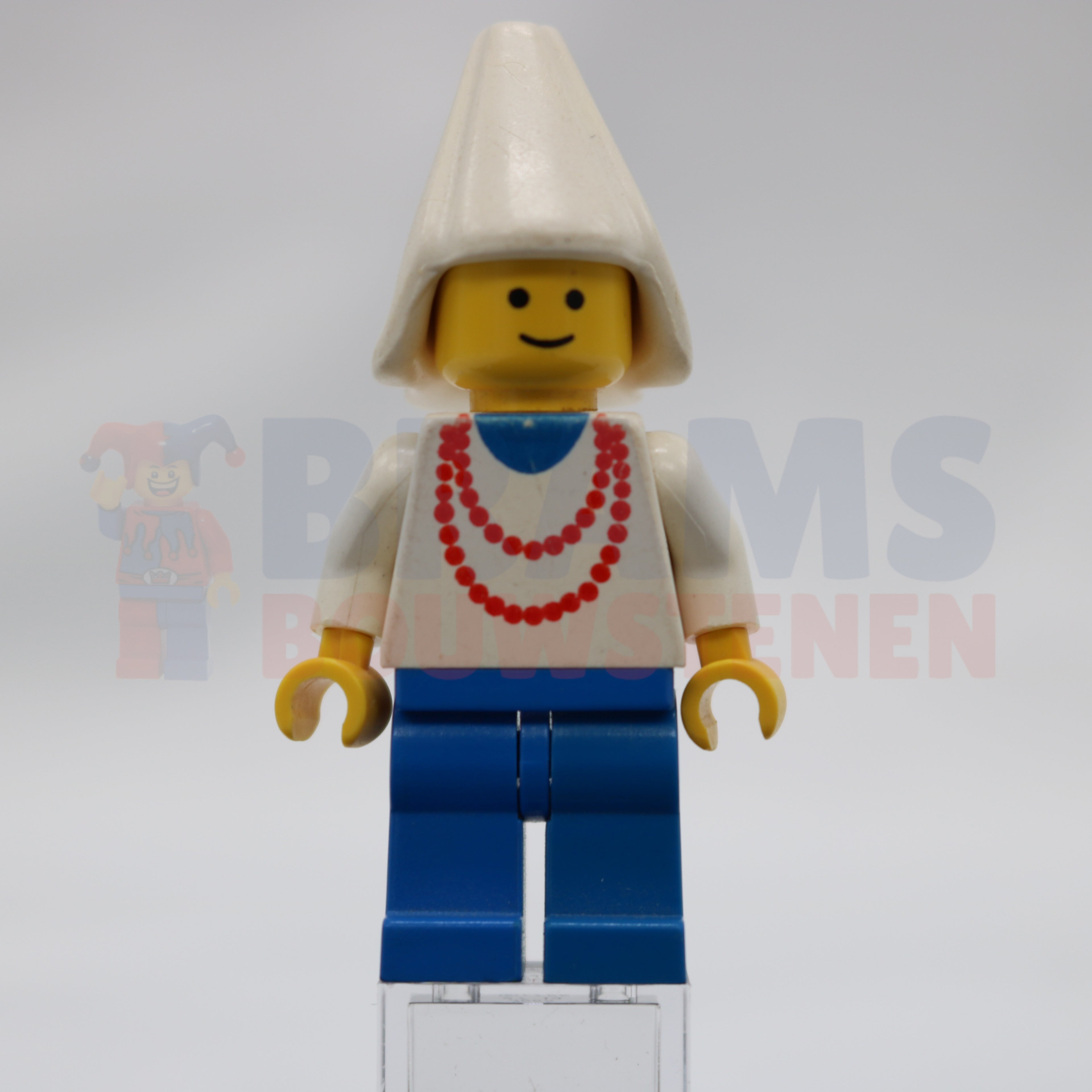 Minifig cas096 - Maiden with Necklace - Blue Legs, White Cone Hat