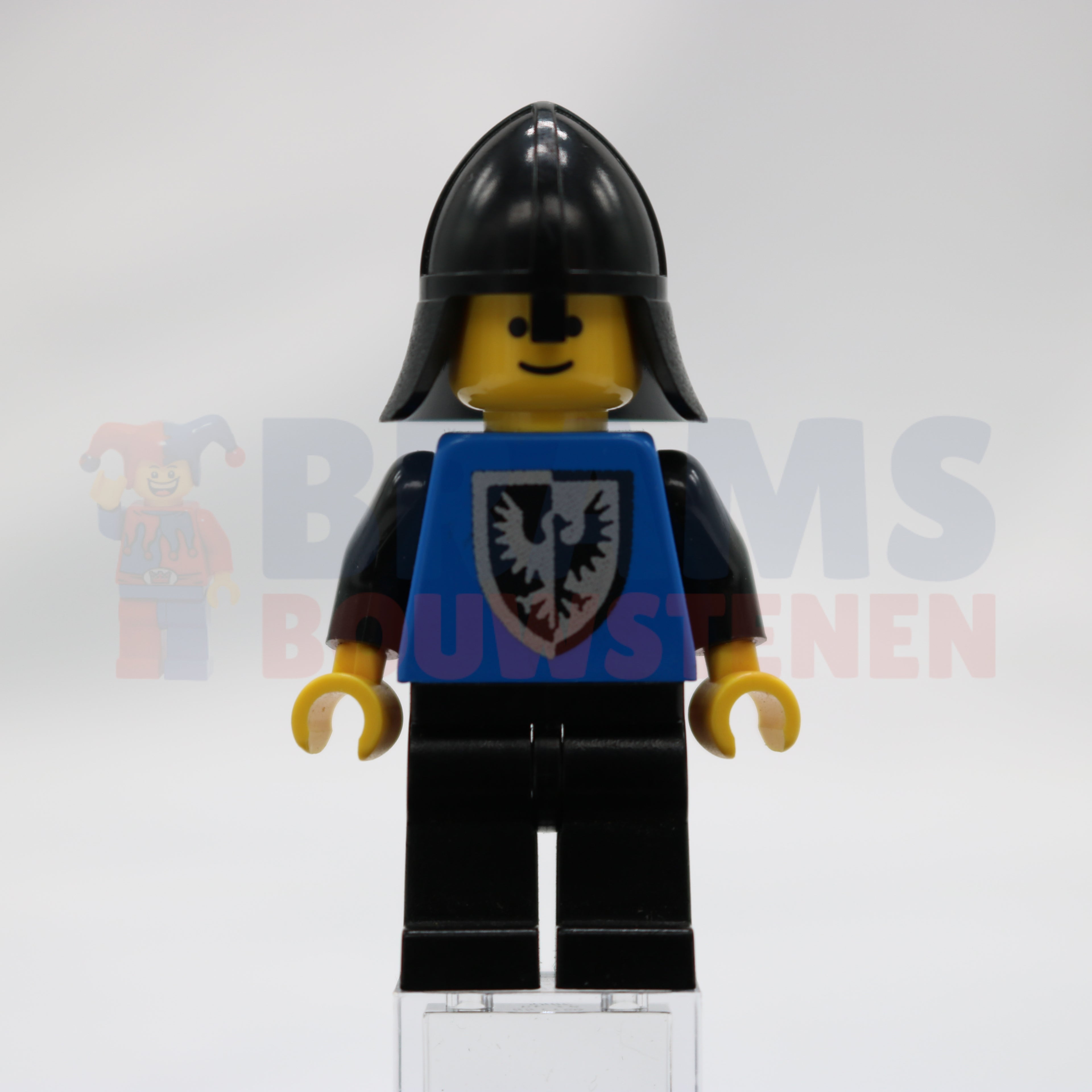 Minifig cas101a - Black Falcon - Black Legs, Black Neck-Protector, Shield Bottom Round (Vintage)