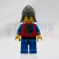 Minifig cas108 - Crusader Axe - Blue Legs with Black Hips, Dark Gray Neck-Protector