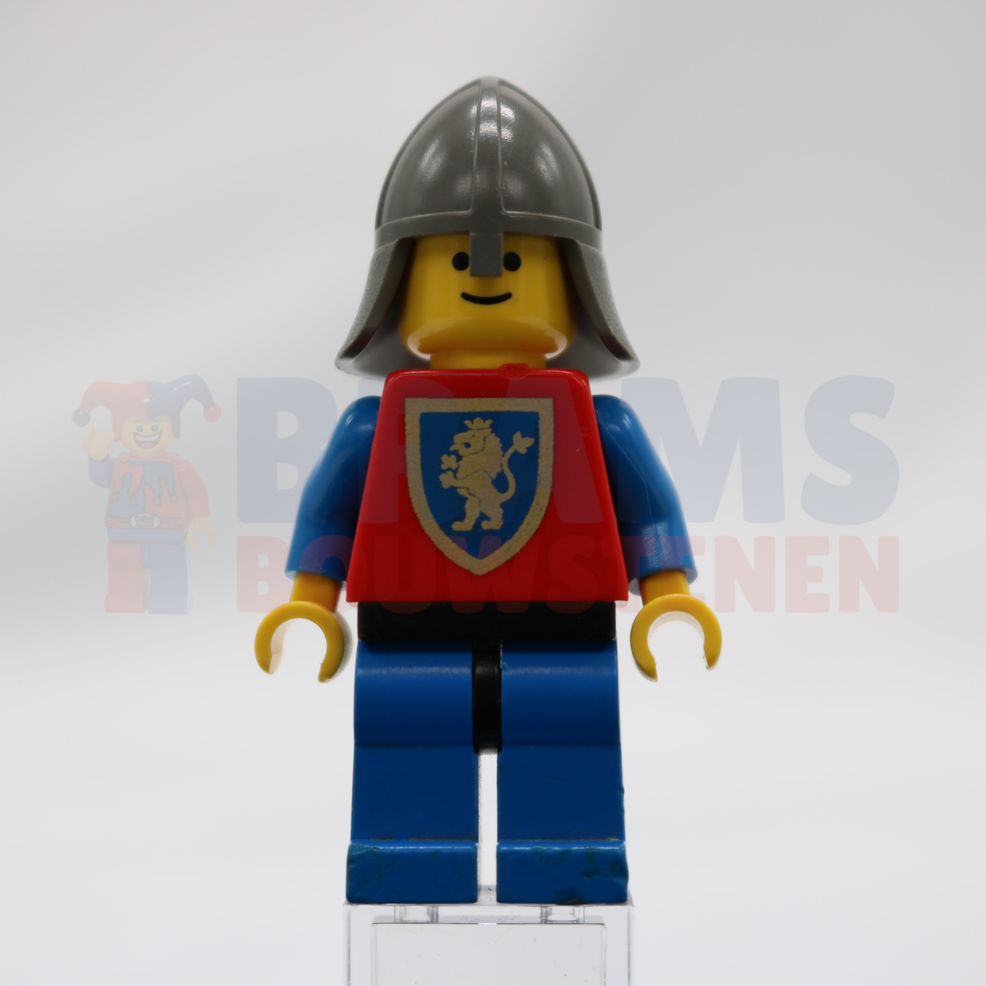 Minifig cas115 - Crusader Lion - Blue Legs with Black Hips, Dark Gray Neck-Protector