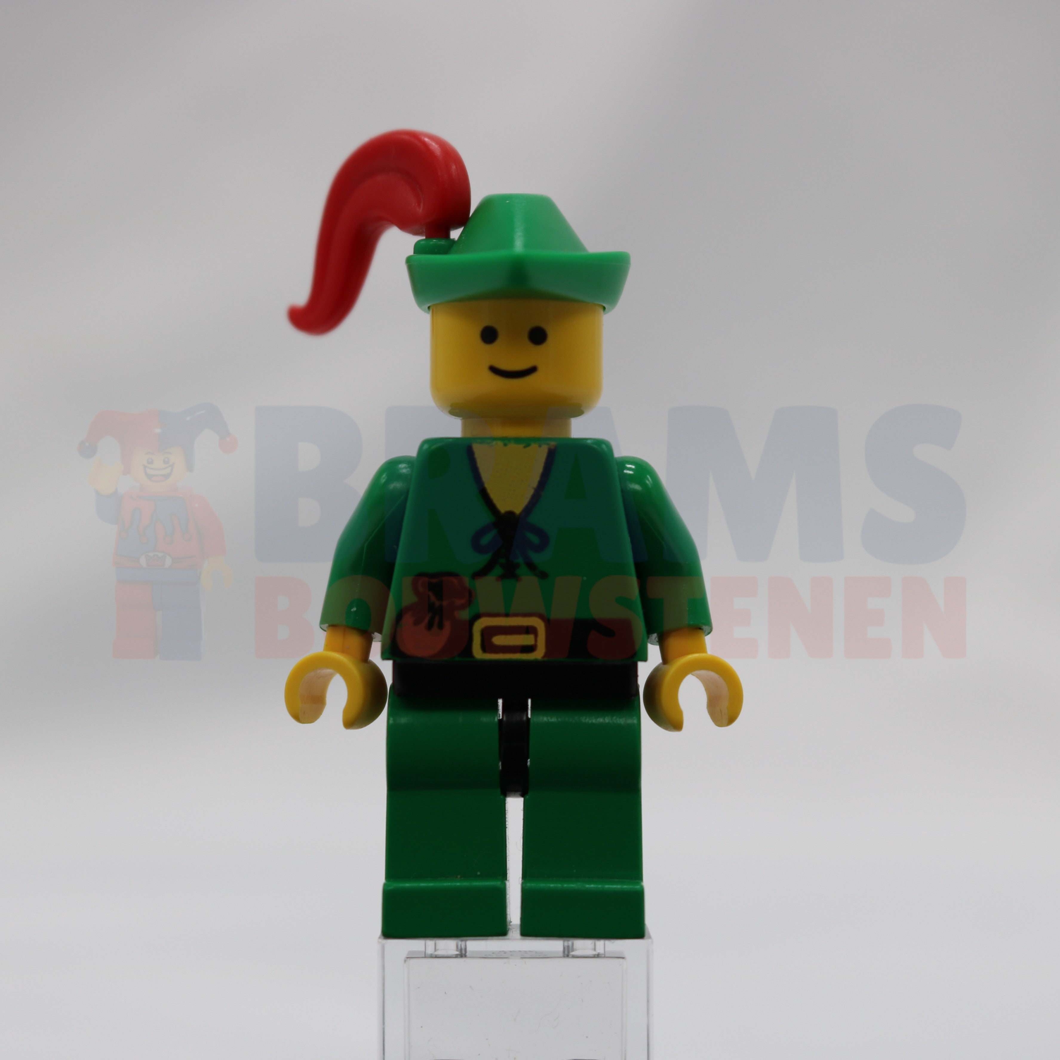 Minifig cas126 - Forestman - Pouch, Green Hat, Red Plume