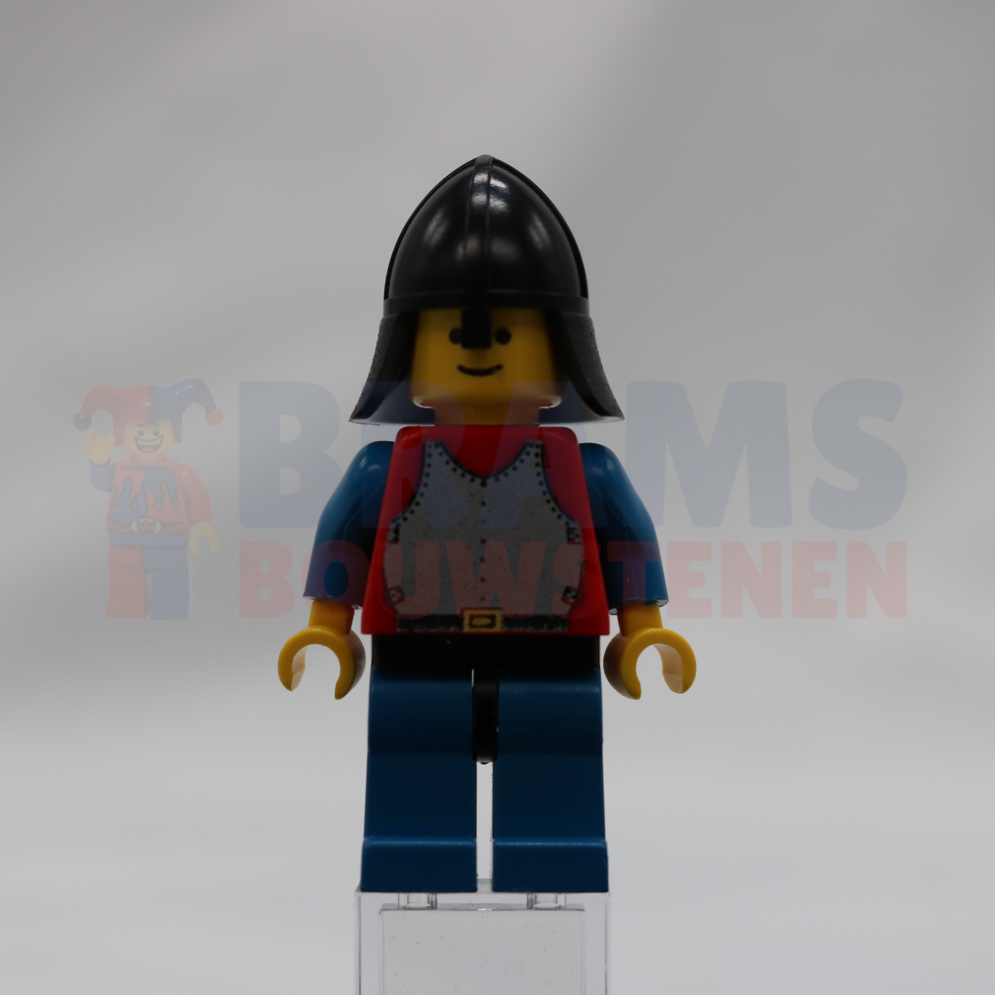 Minifig cas198 - Breastplate - Red with Blue Arms, Blue Legs with Black Hips, Black Neck-Protector