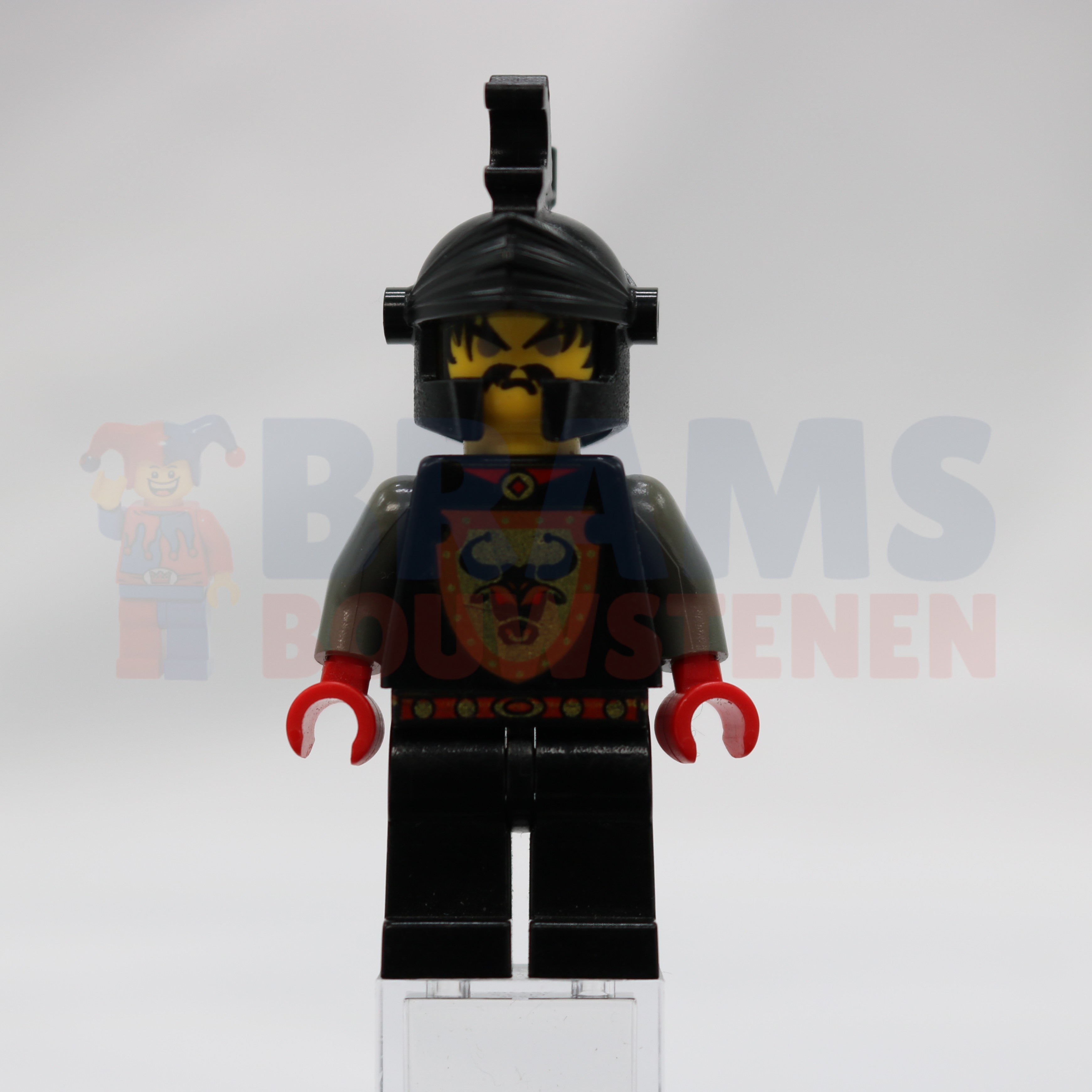 Minifig cas248 - Knights Kingdom I - Cedric the Bull (Robber Chief), Black Dragon Helmet