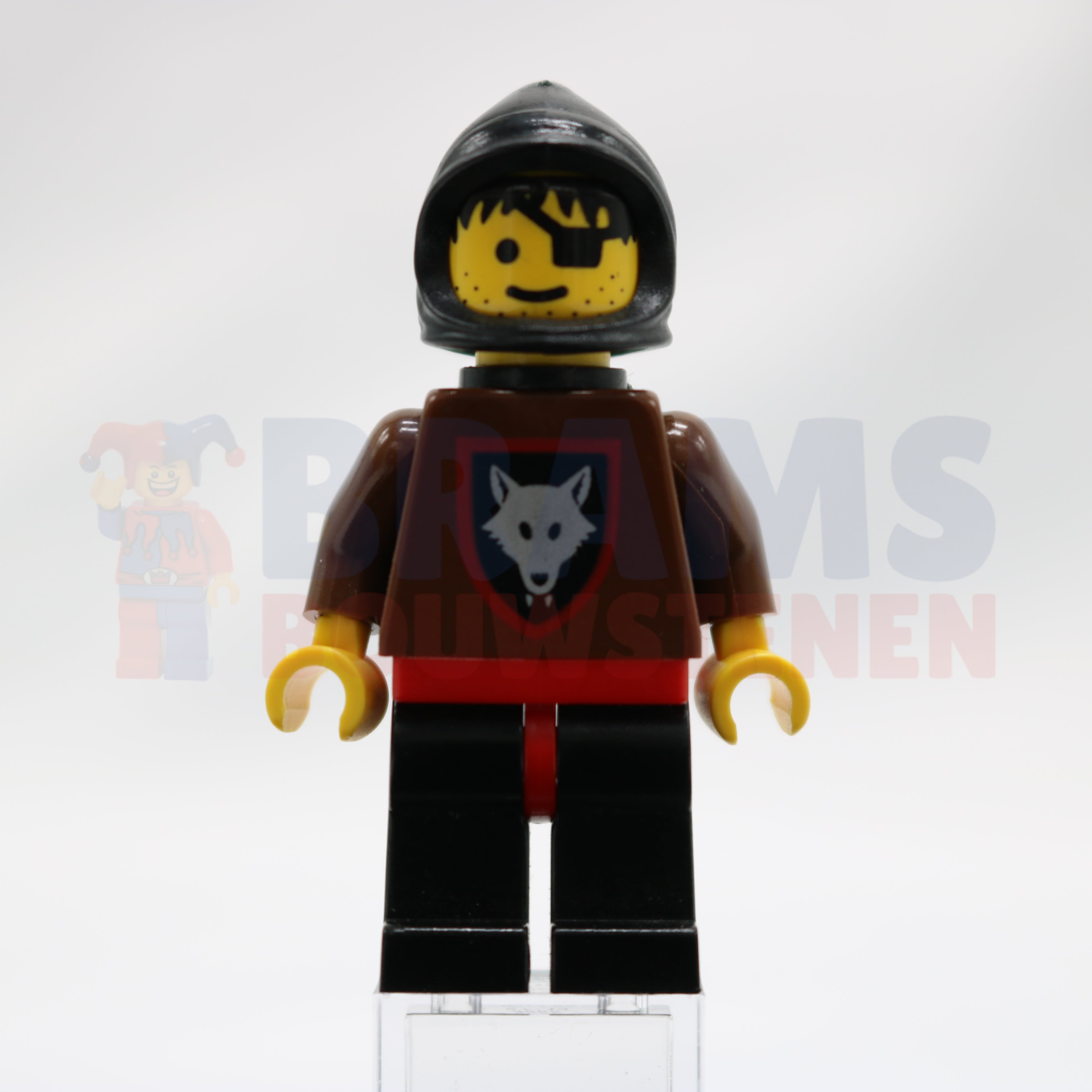 Minifig cas251 - Wolfpack - Eye Patch, Brown Arms and Black Legs, Black Hood and Cape