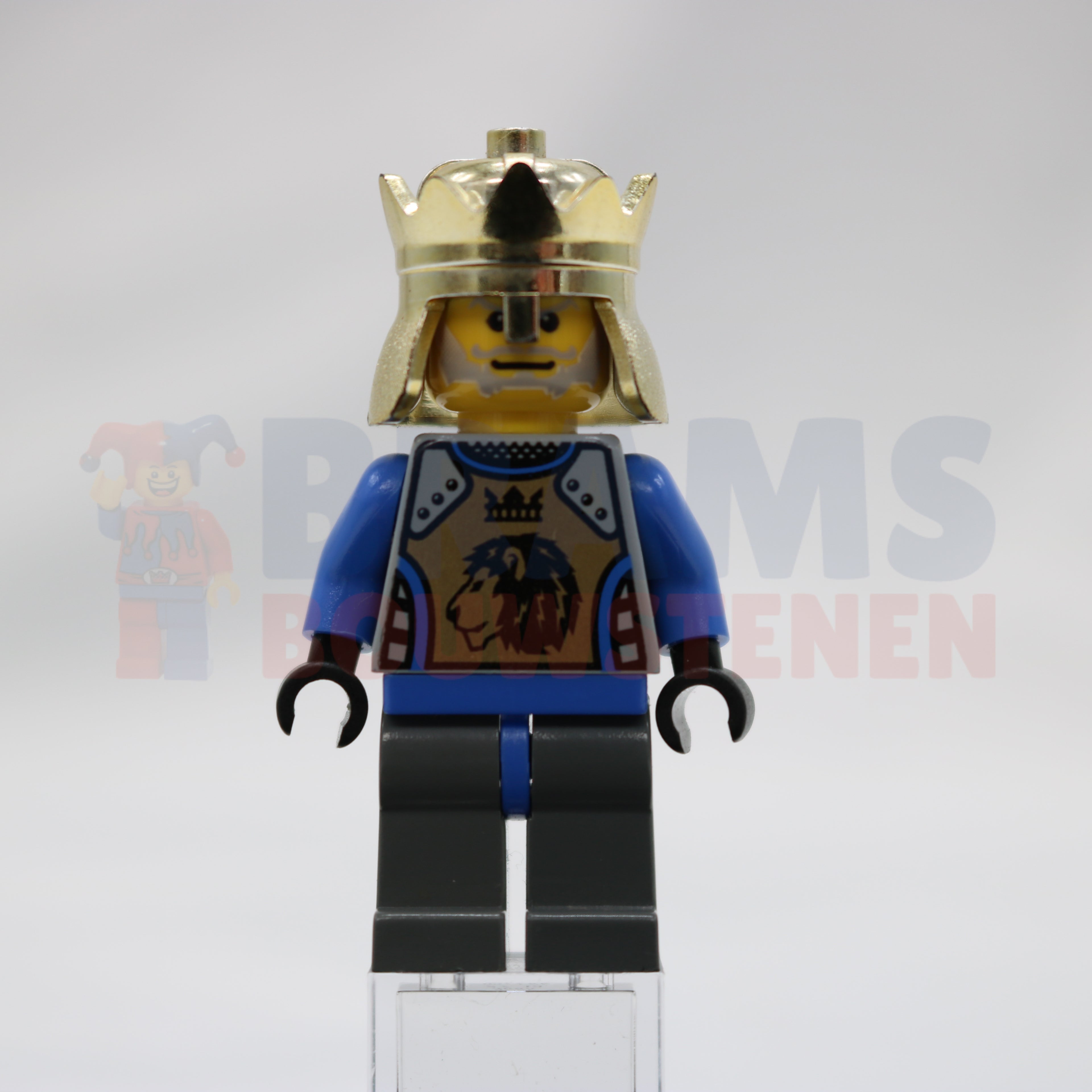 Minifig cas258a - Knights Kingdom II - King Mathias with Blue Arms