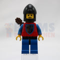 Minifig cas288 - Crusader Ax - Blue Legs with Black Hips, Black Chin-Guard, Quiver