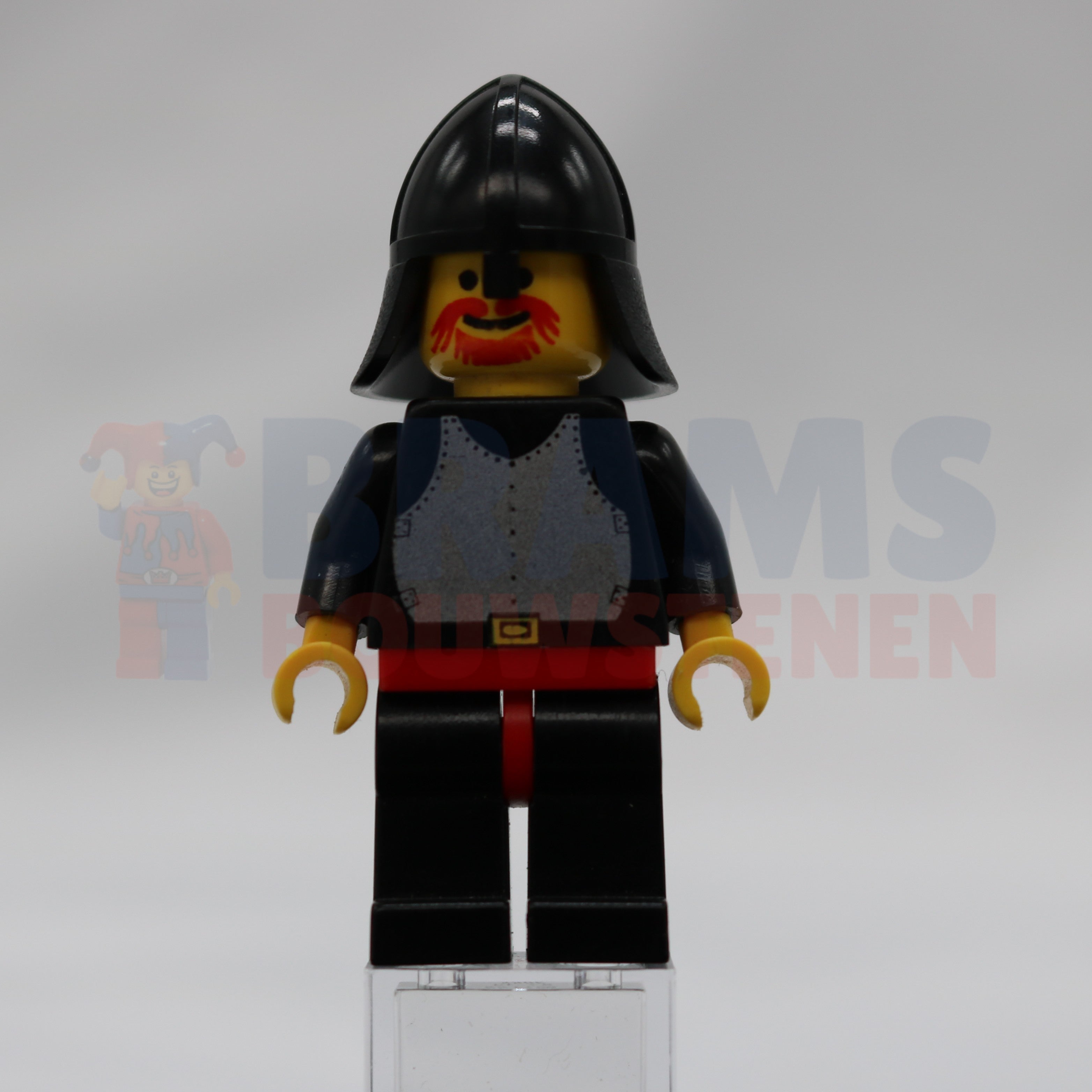 Minifig cas322 - Breastplate - Black, Black Legs with Red Hips, Black Neck-Protector, Red Plastic Cape