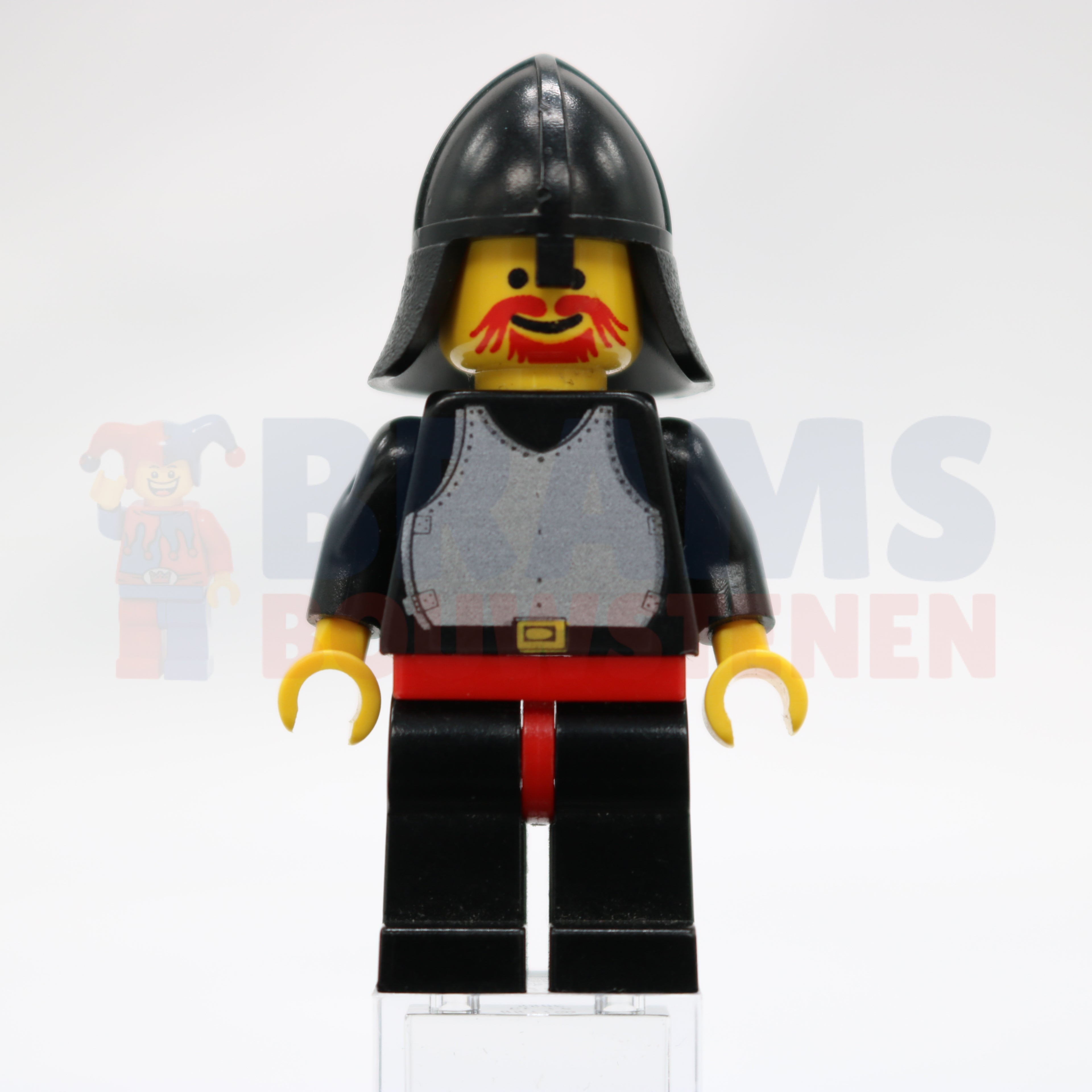 Minifig cas322 - Breastplate - Black, Black Legs with Red Hips, Black Neck-Protector, Red Plastic Cape