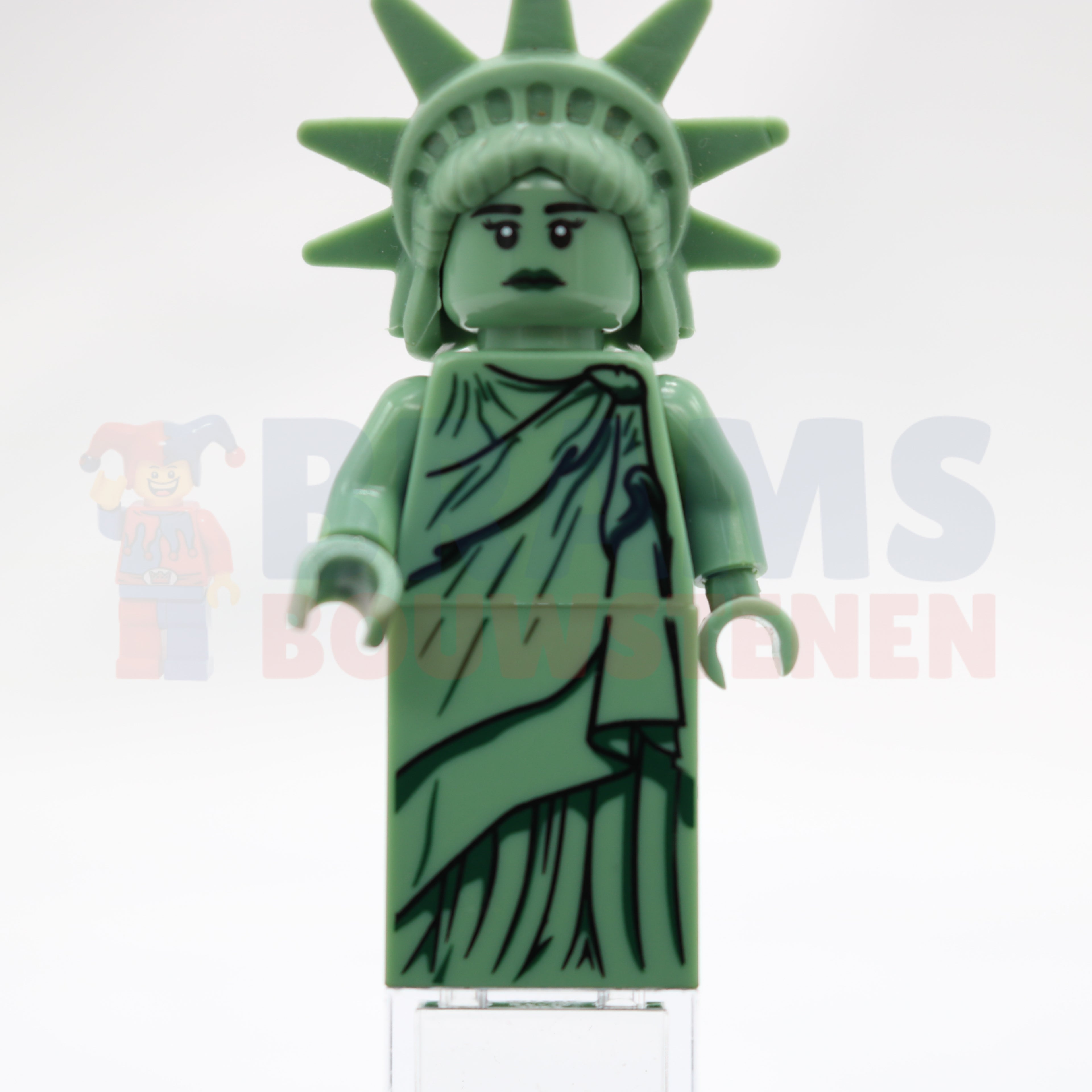 Minifig col084a - Lady Liberty, Series 6 (Minifigure Only without Stand and Accessories) - Rubber Hair with Tiara