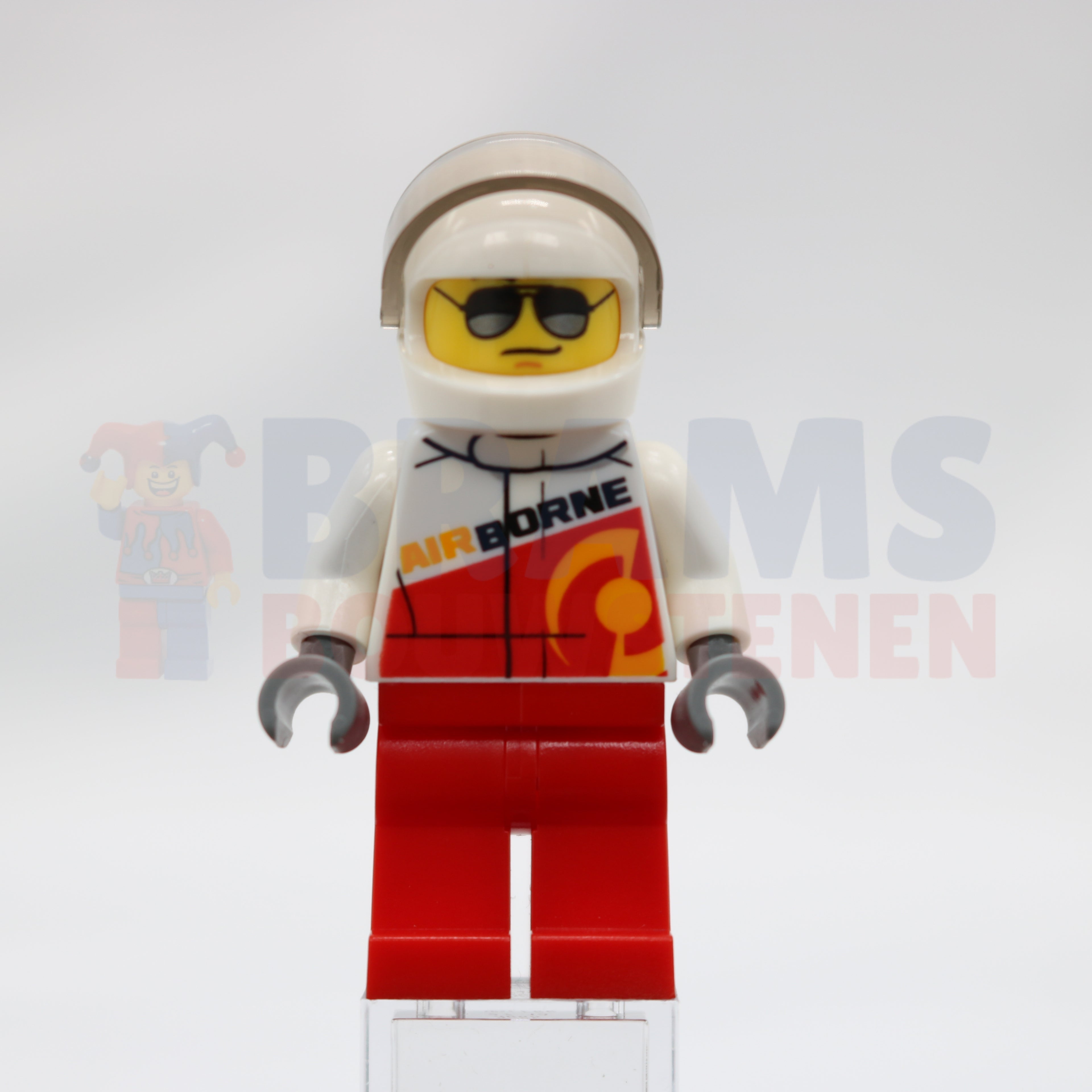 Minifig cty0611 - Rally Race Car Driver, Airborne Logo