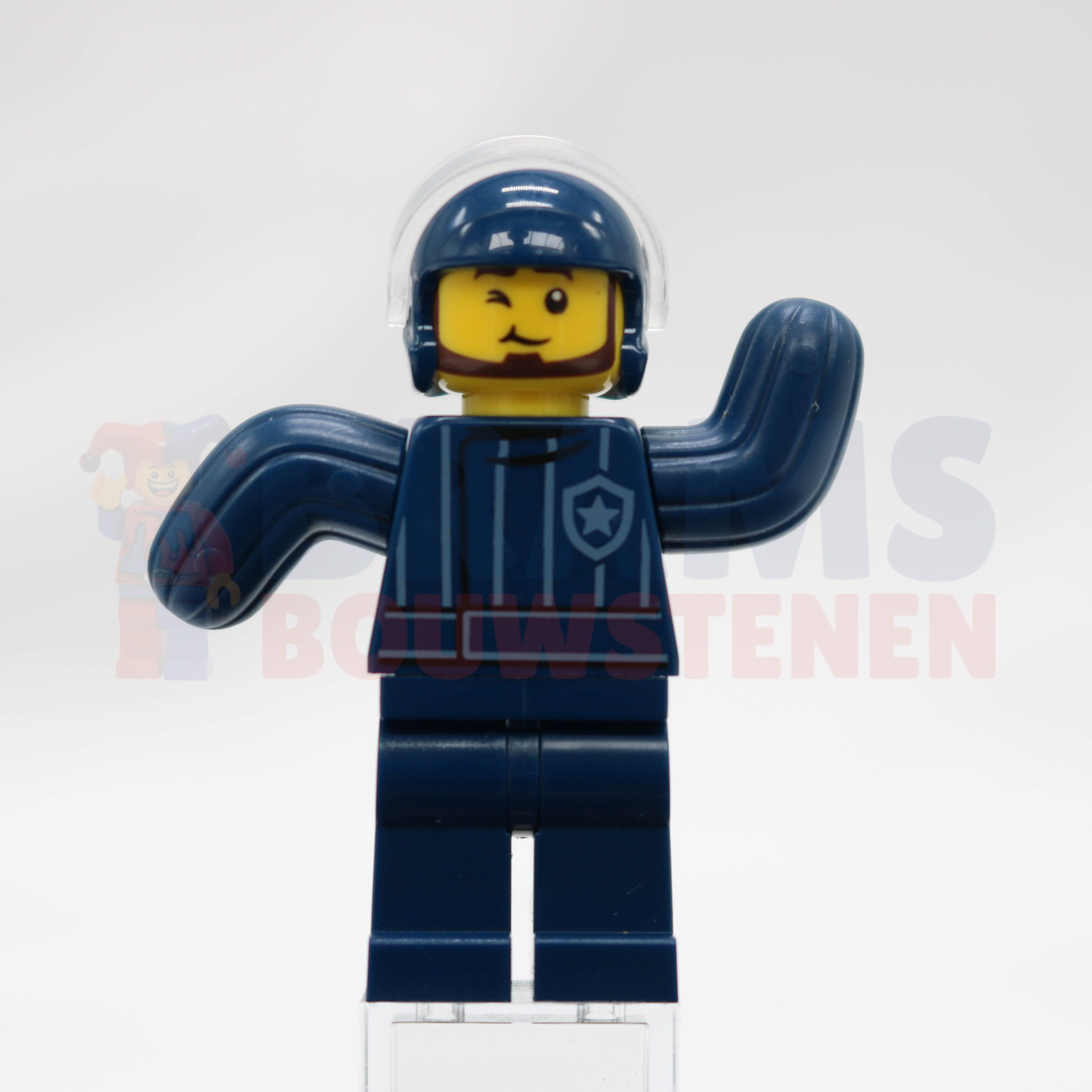Minifig cty1526 - Police Dog Trainer, Dark Blue Helmet, Bite Suit