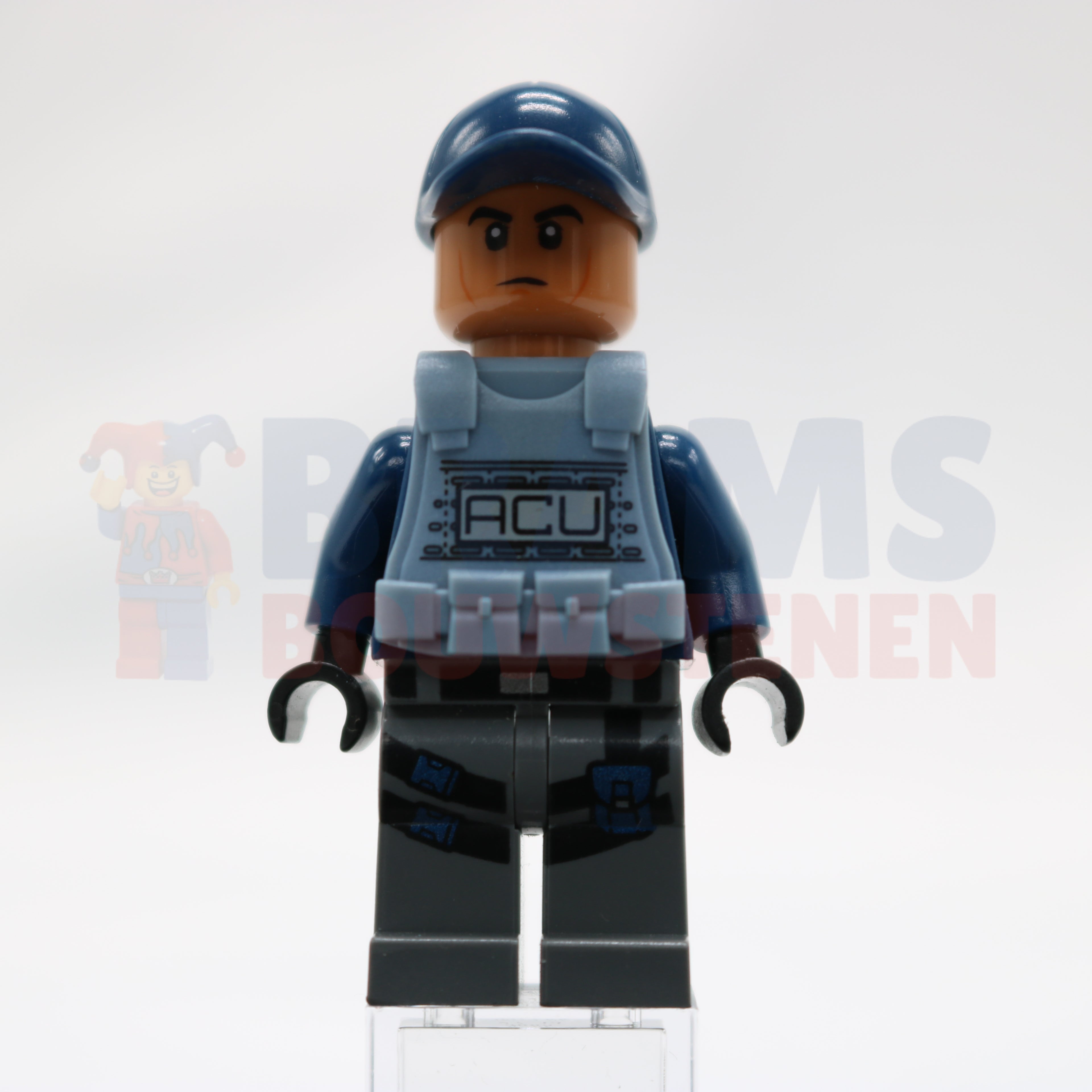 Minifig dim004 - ACU Trooper - Vest, Cap, Male, Medium Nougat Head