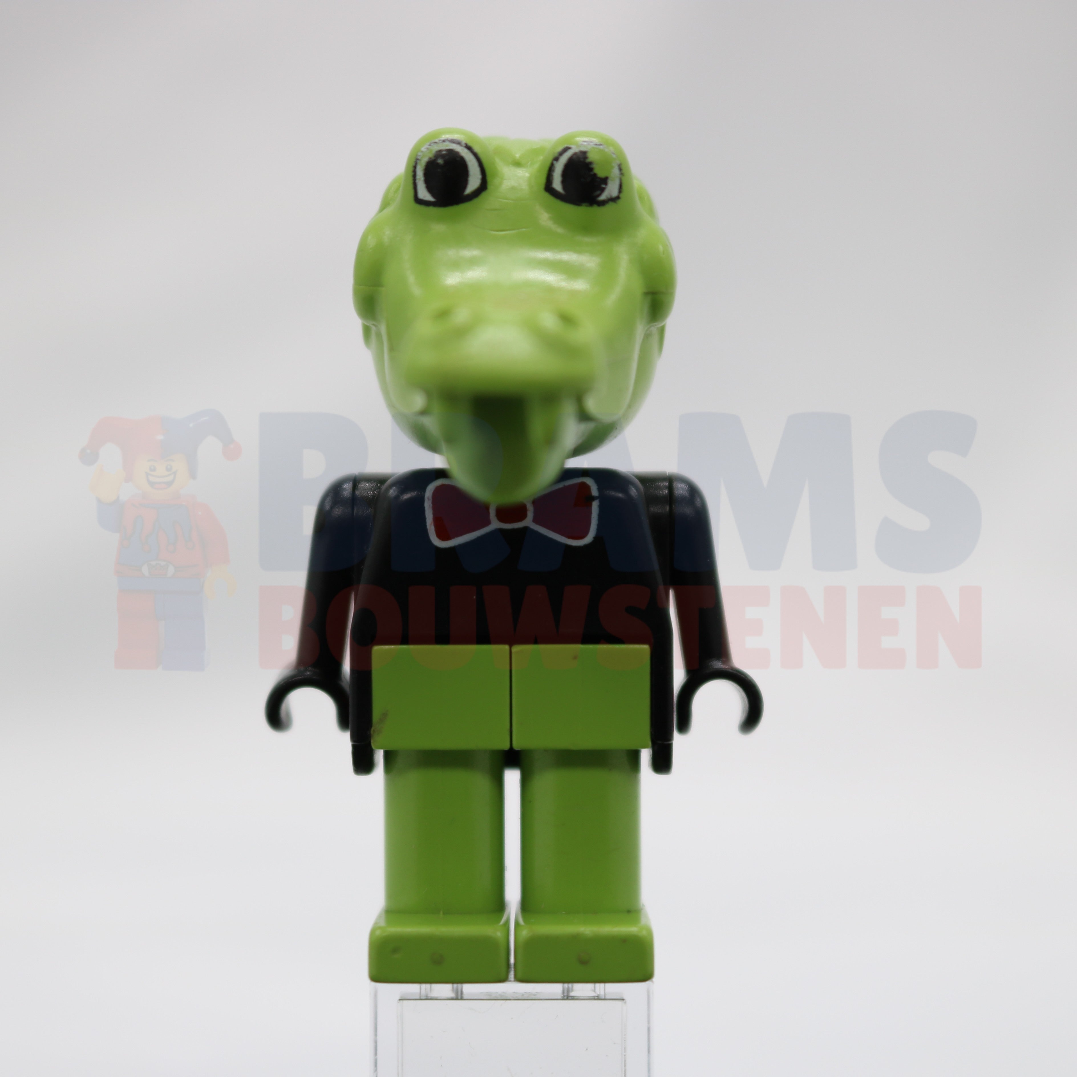 Minifig fab4c - Fabuland Crocodile - Clive Crocodile, Red Bow Tie