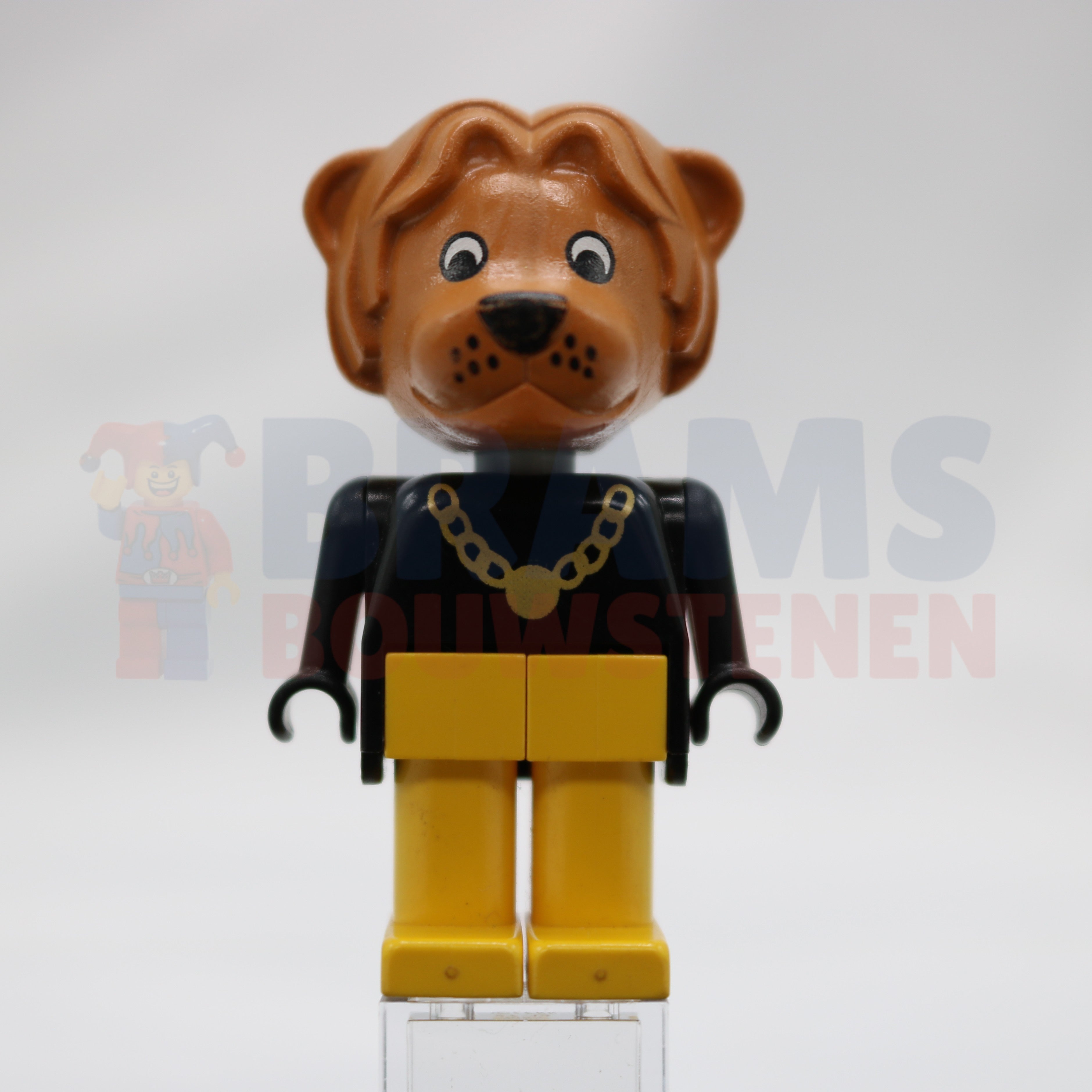 Minifig fab7f - Fabuland Lion - Lionel Lion (Mayor), with Necklace