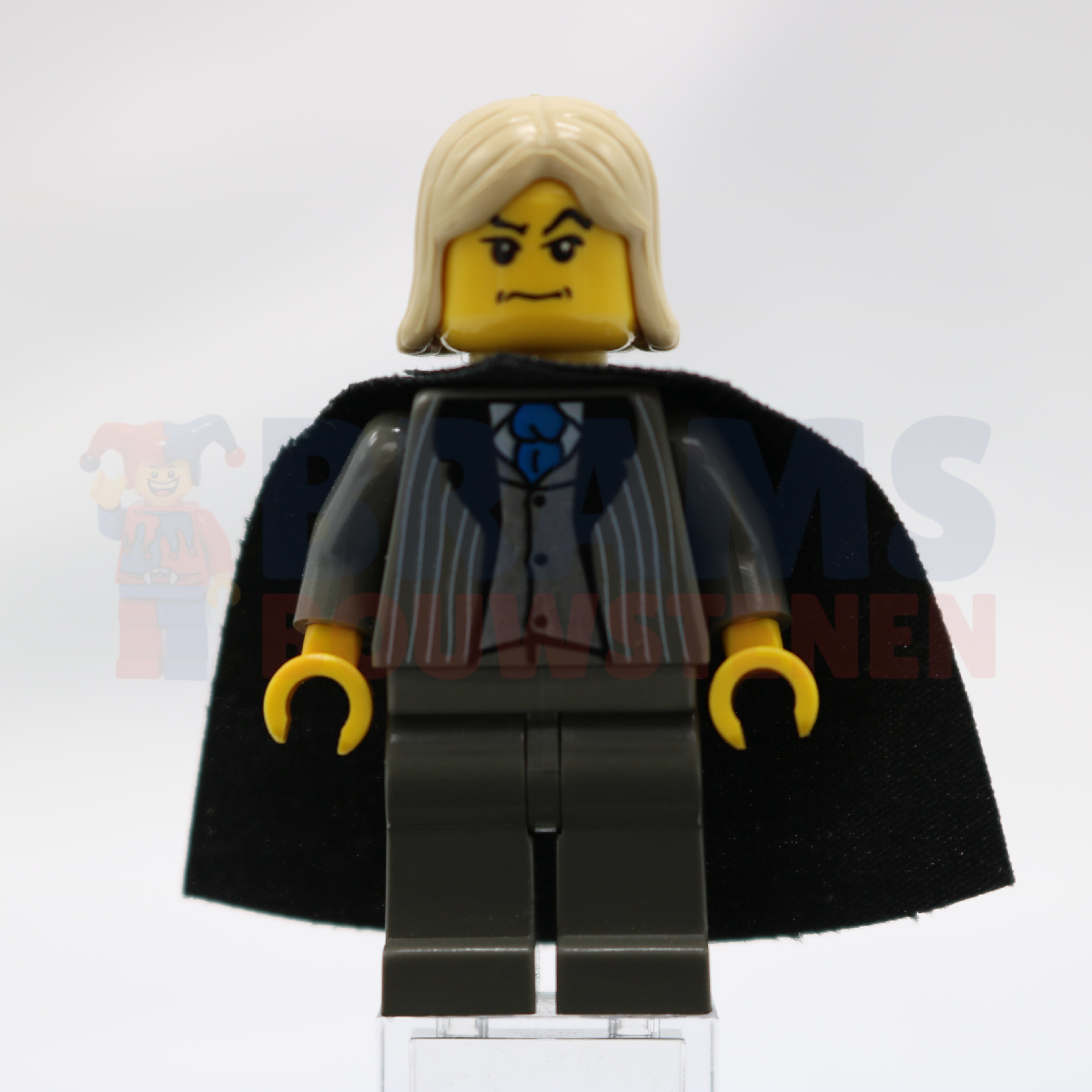 Minifig hp018 - Lucius Malfoy - Dark Gray Suit Torso, Dark Gray Legs