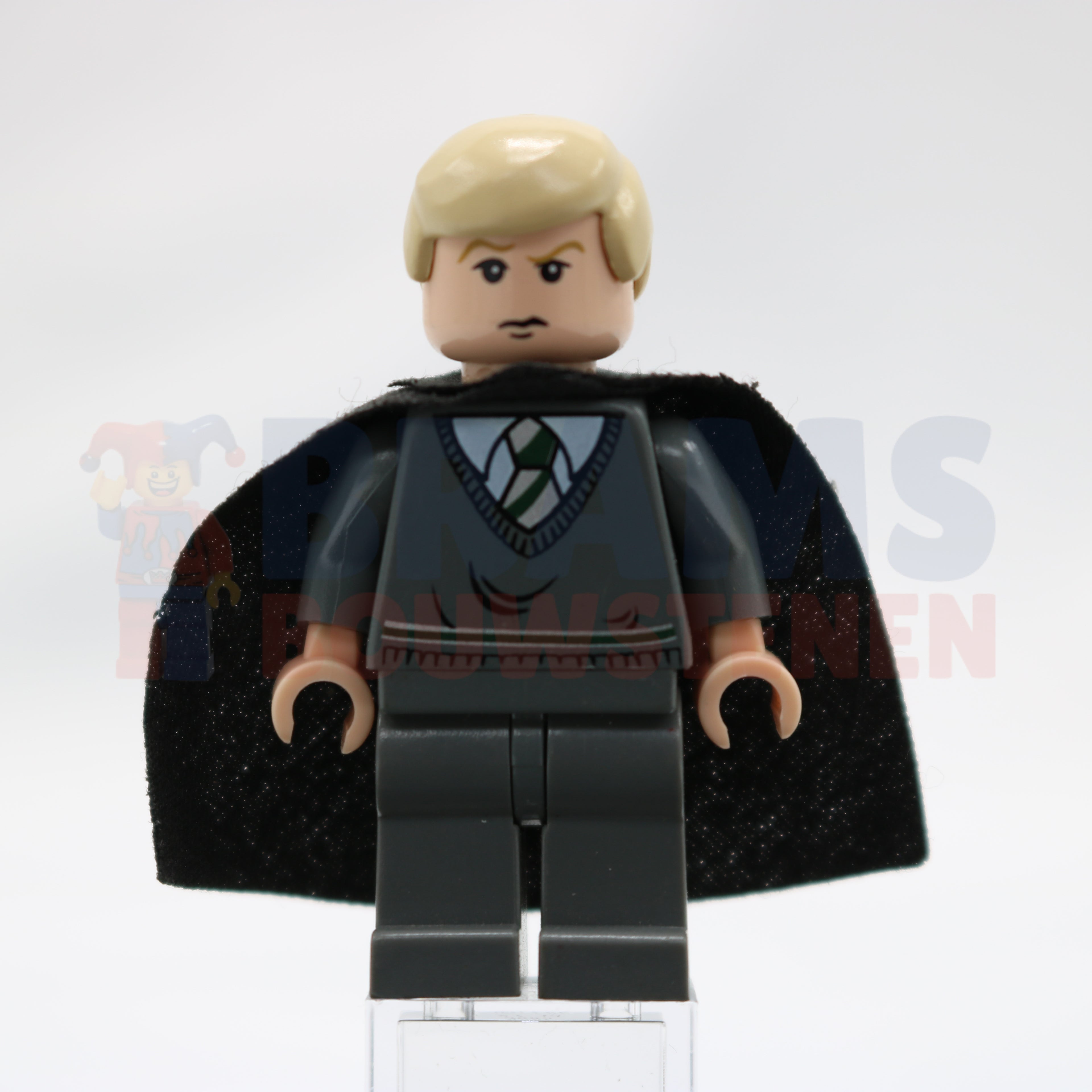 Minifig hp024 - Draco Malfoy - Dark Bluish Gray Sweater, Cape