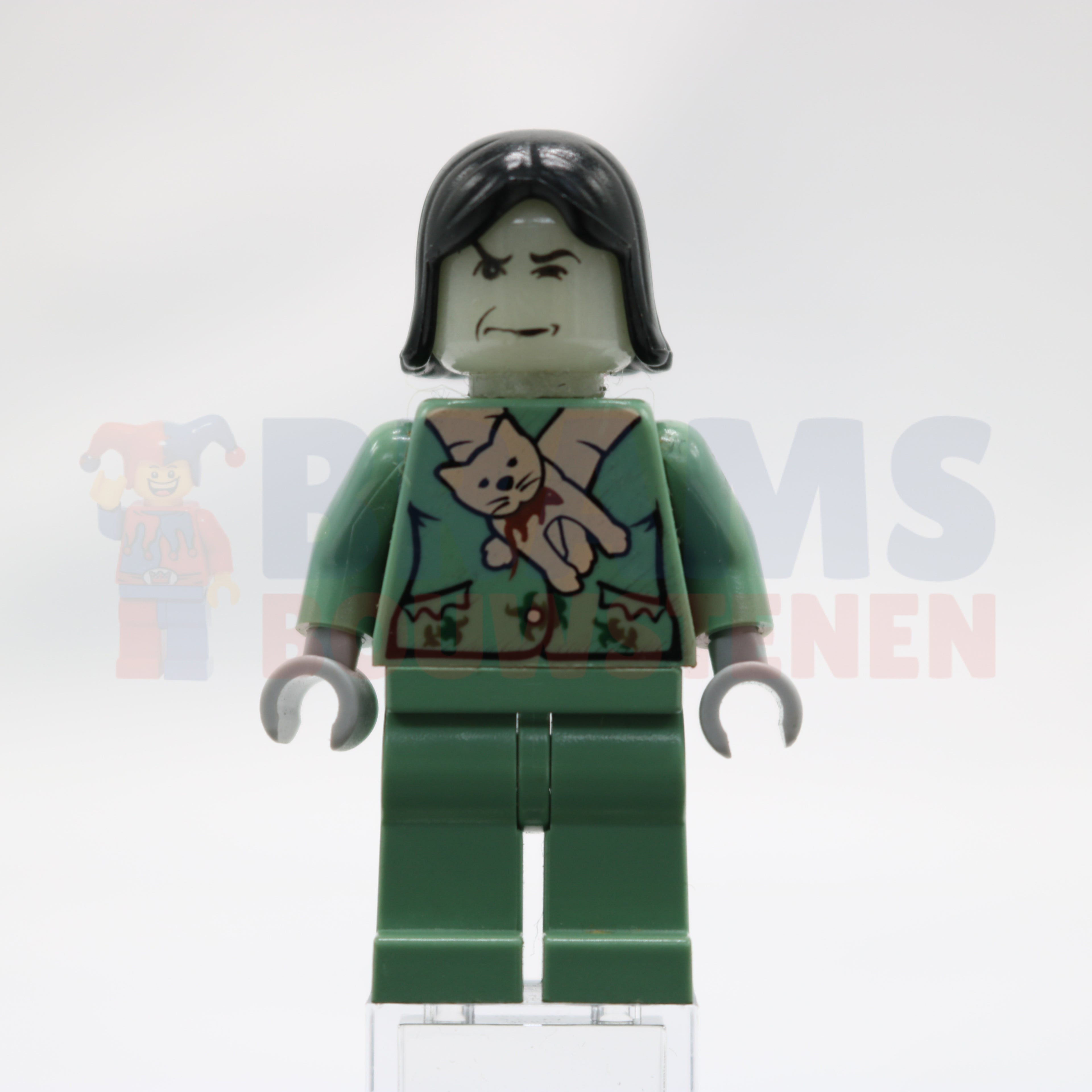 Minifig hp044 - Professor Severus Snape Boggart - Sand Green Outfit, Black Hair