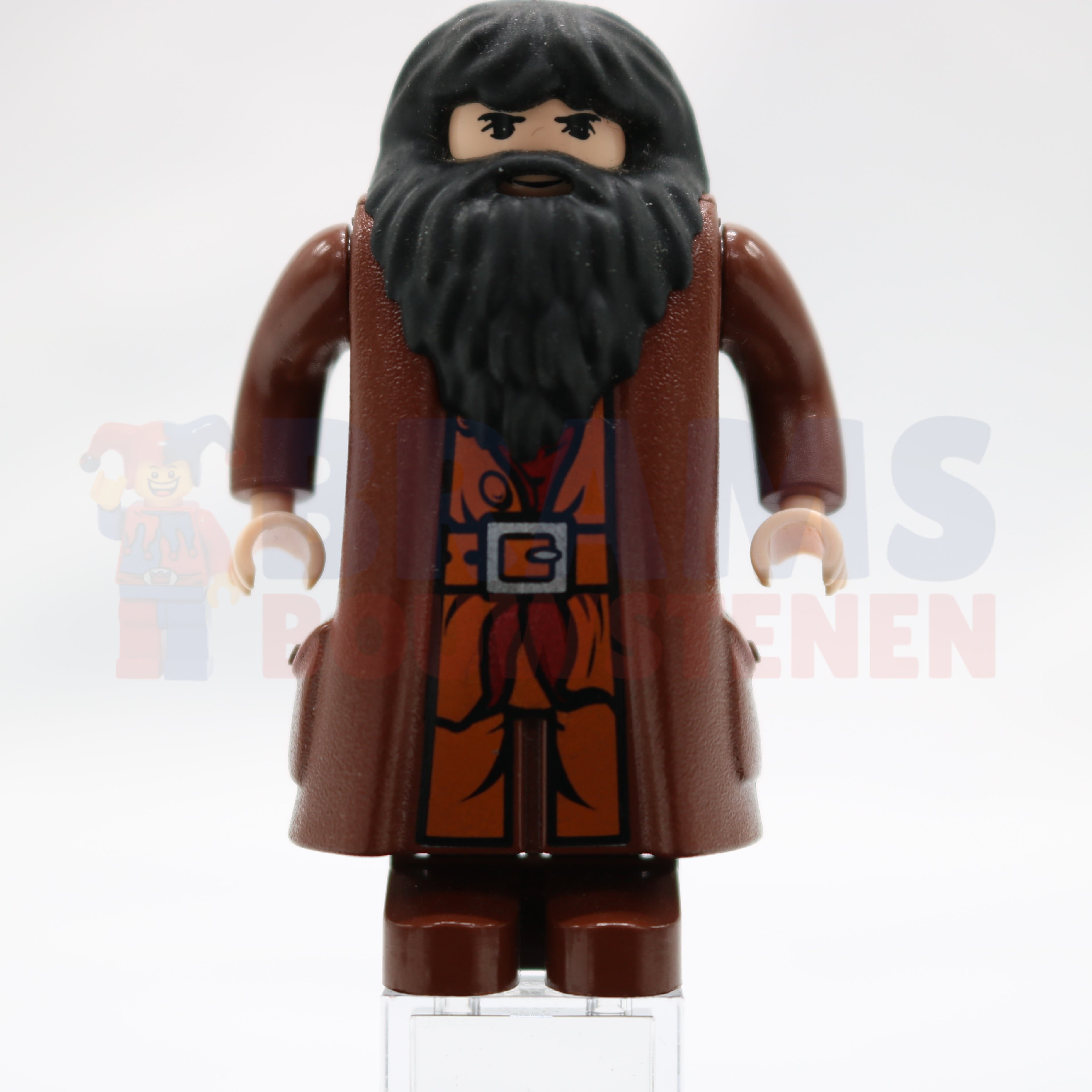 Minifig hp061 - Rubeus Hagrid - Reddish Brown Topcoat (Light Nougat Version with Movable Hands)