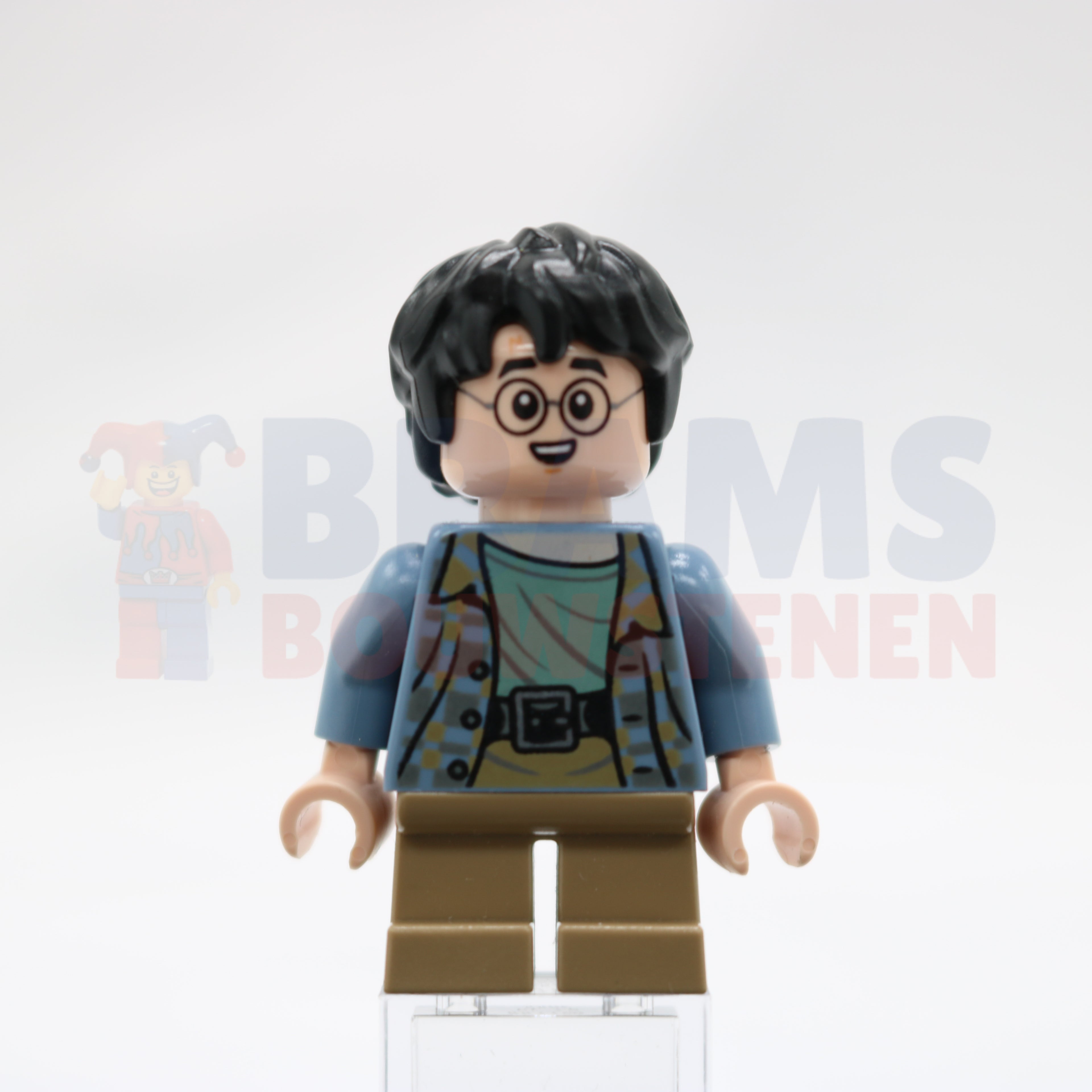 Minifig hp256 - Harry Potter - Sand Blue Jacket, Dark Tan Short Legs, Dirty Face
