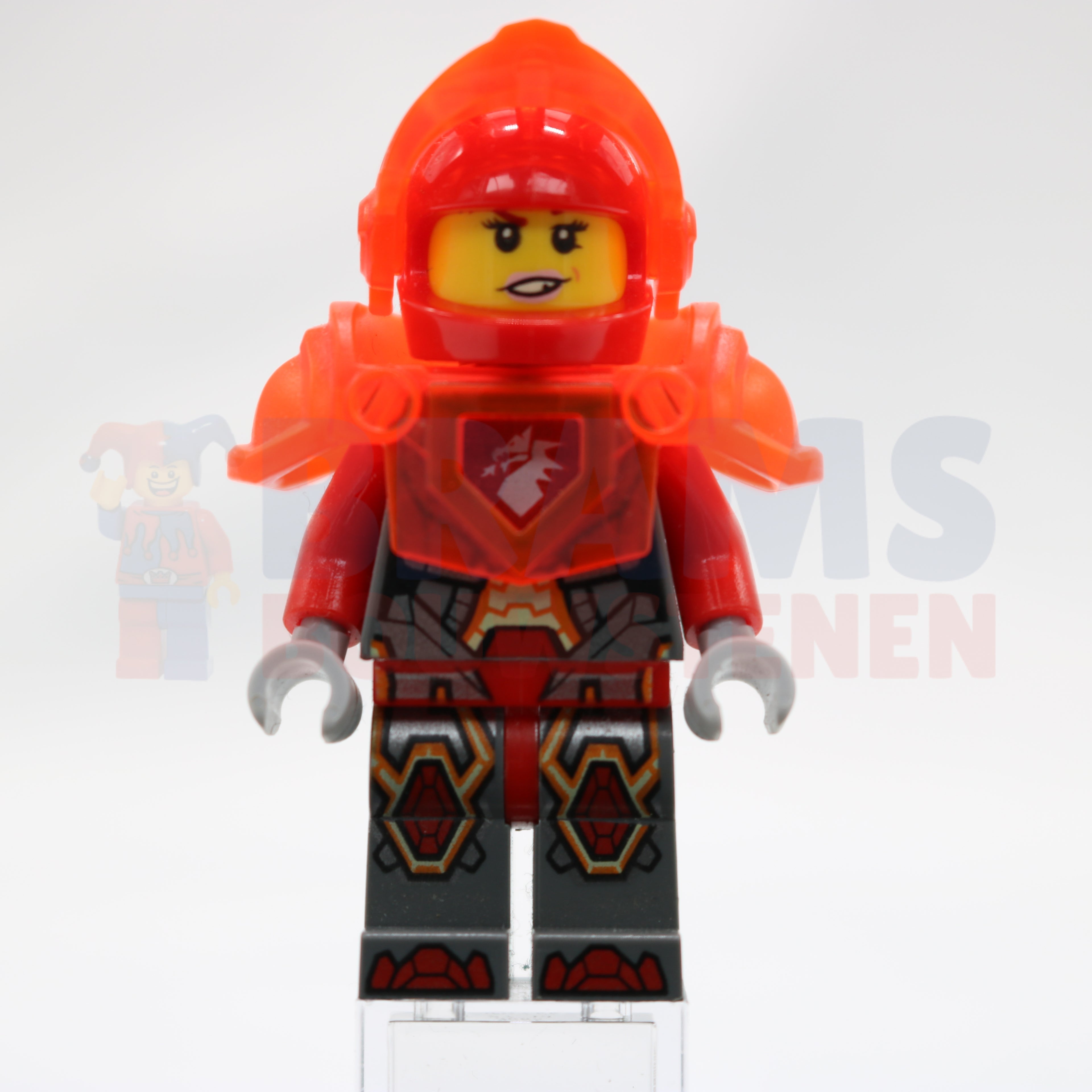 Minifig nex119 - Macy Halbert - Trans-Neon Orange Visor and Armor