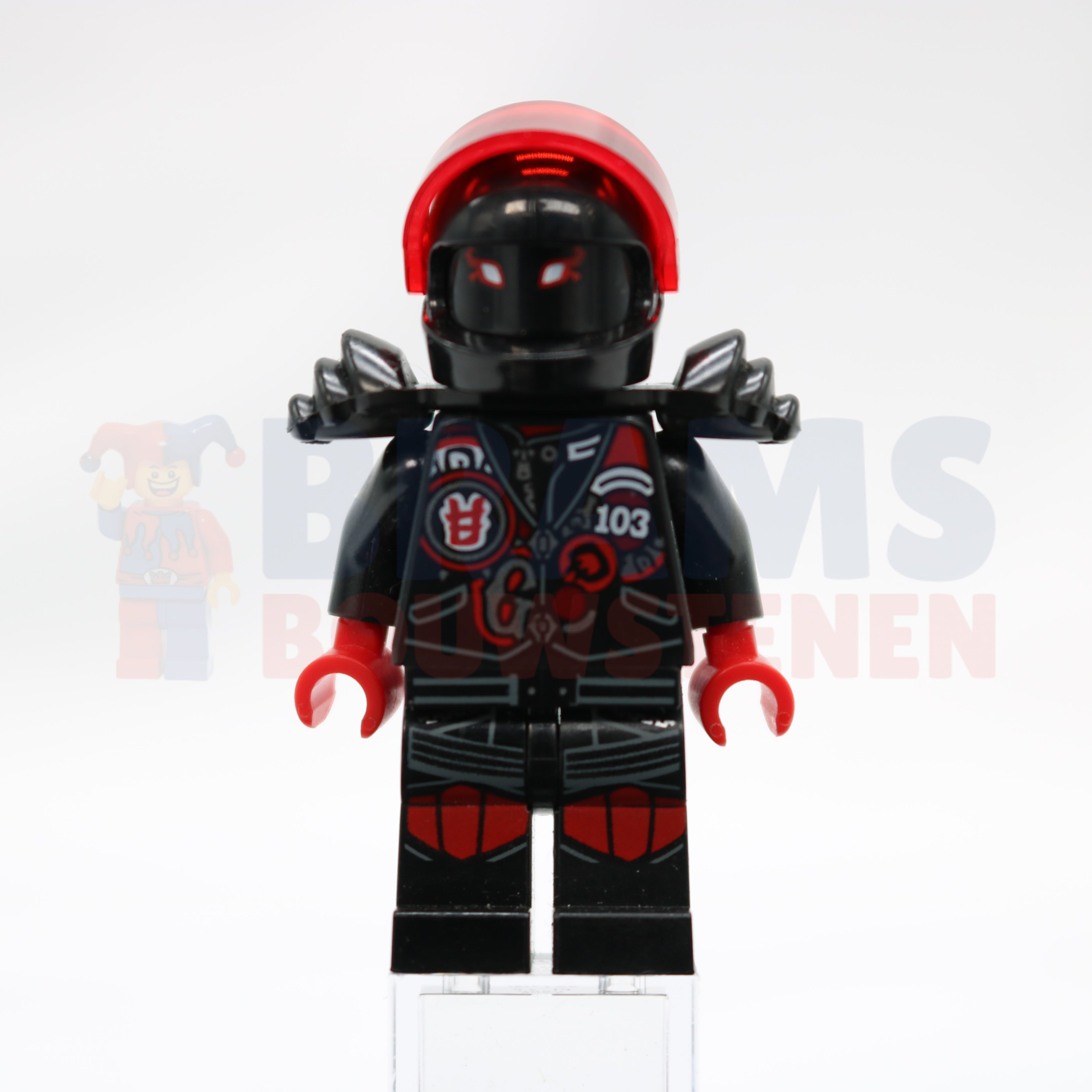 Minifig njo385 - Mr. E - Biker Vest with Number 103