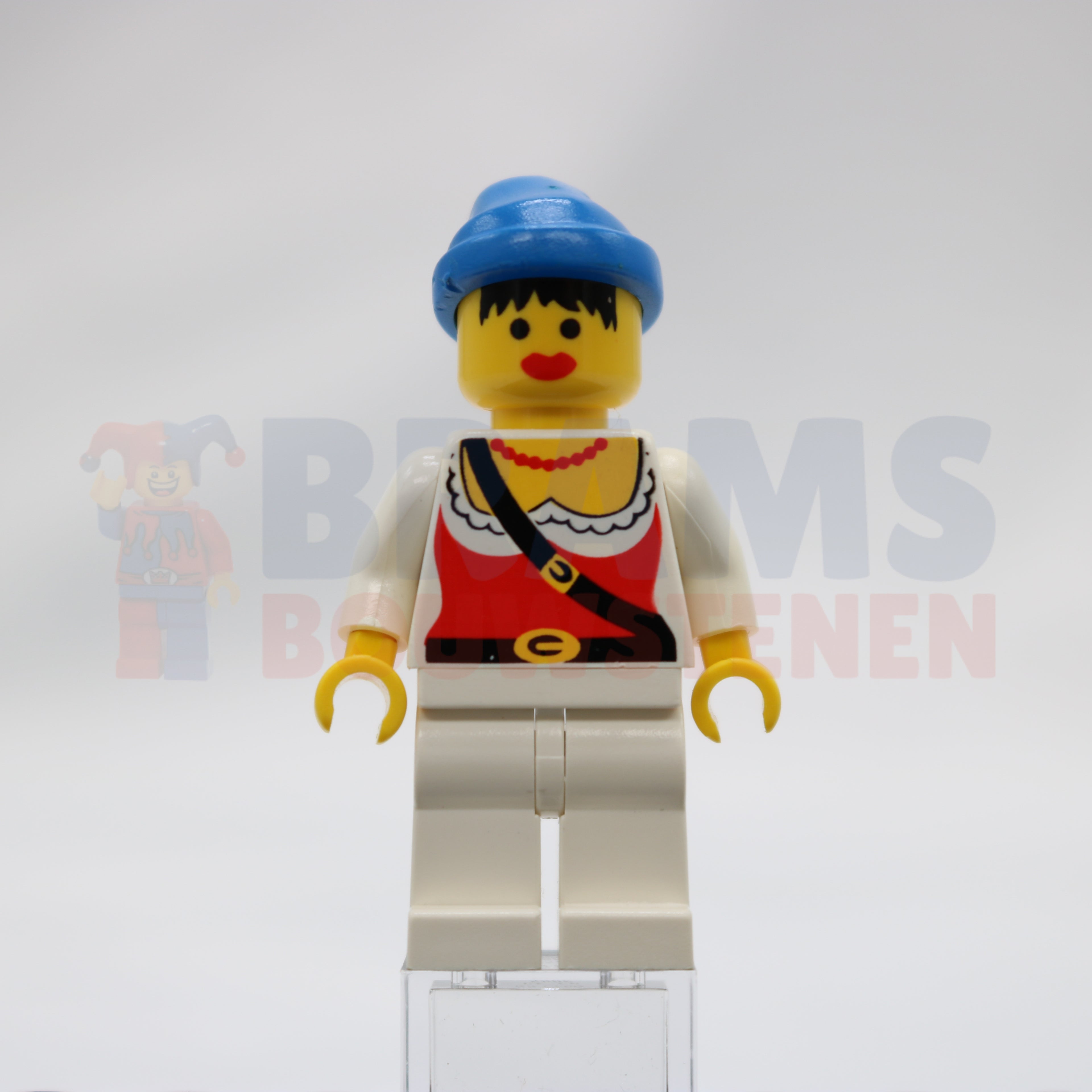 Minifig pi056 - Pirate Female, White Legs, Blue Bandana