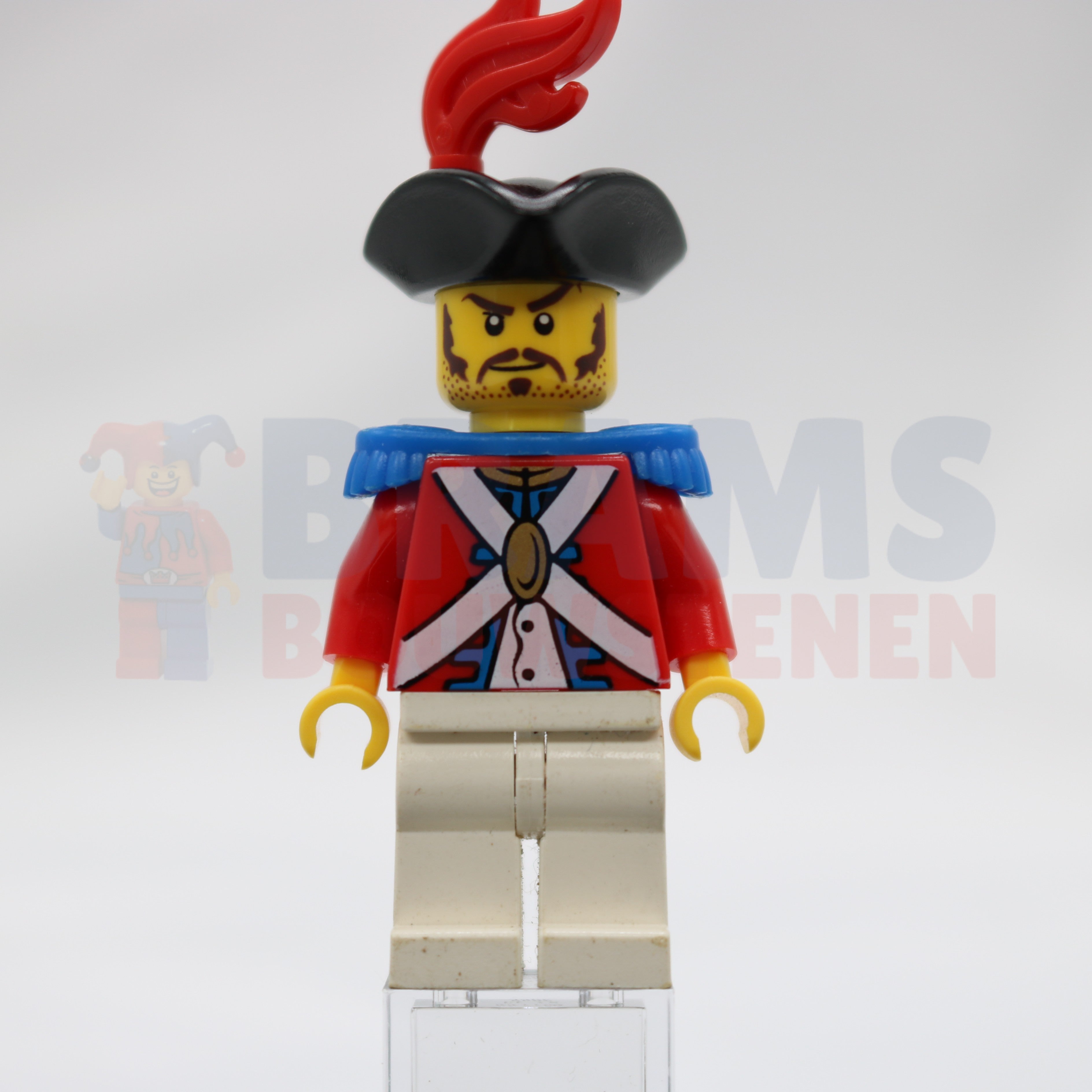 Minifig pi119 - Imperial Soldier II - Officer with Red Plume, Long Moustache