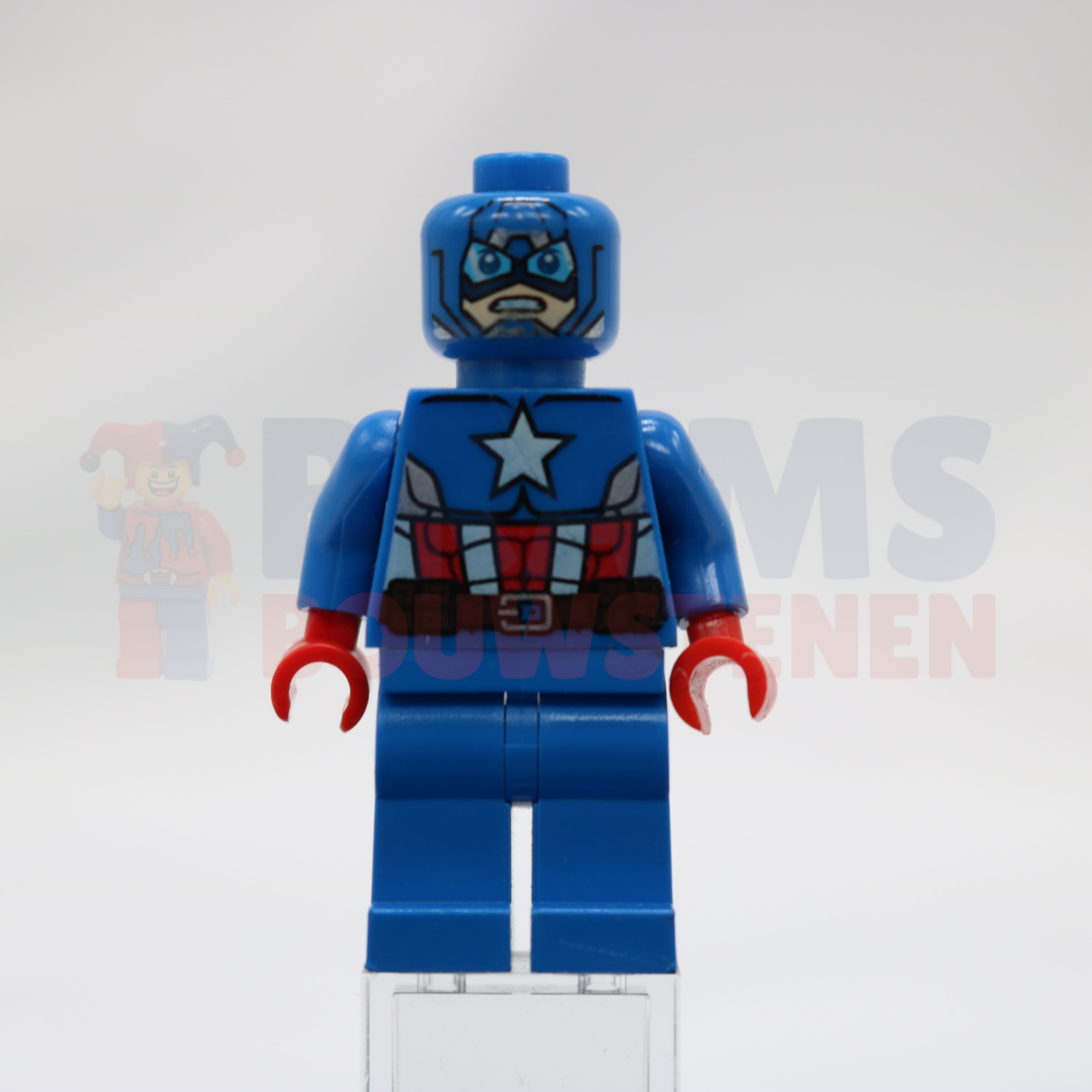 Minifig sh0106 - Captain America - Blue Suit, Red Hands, Mask