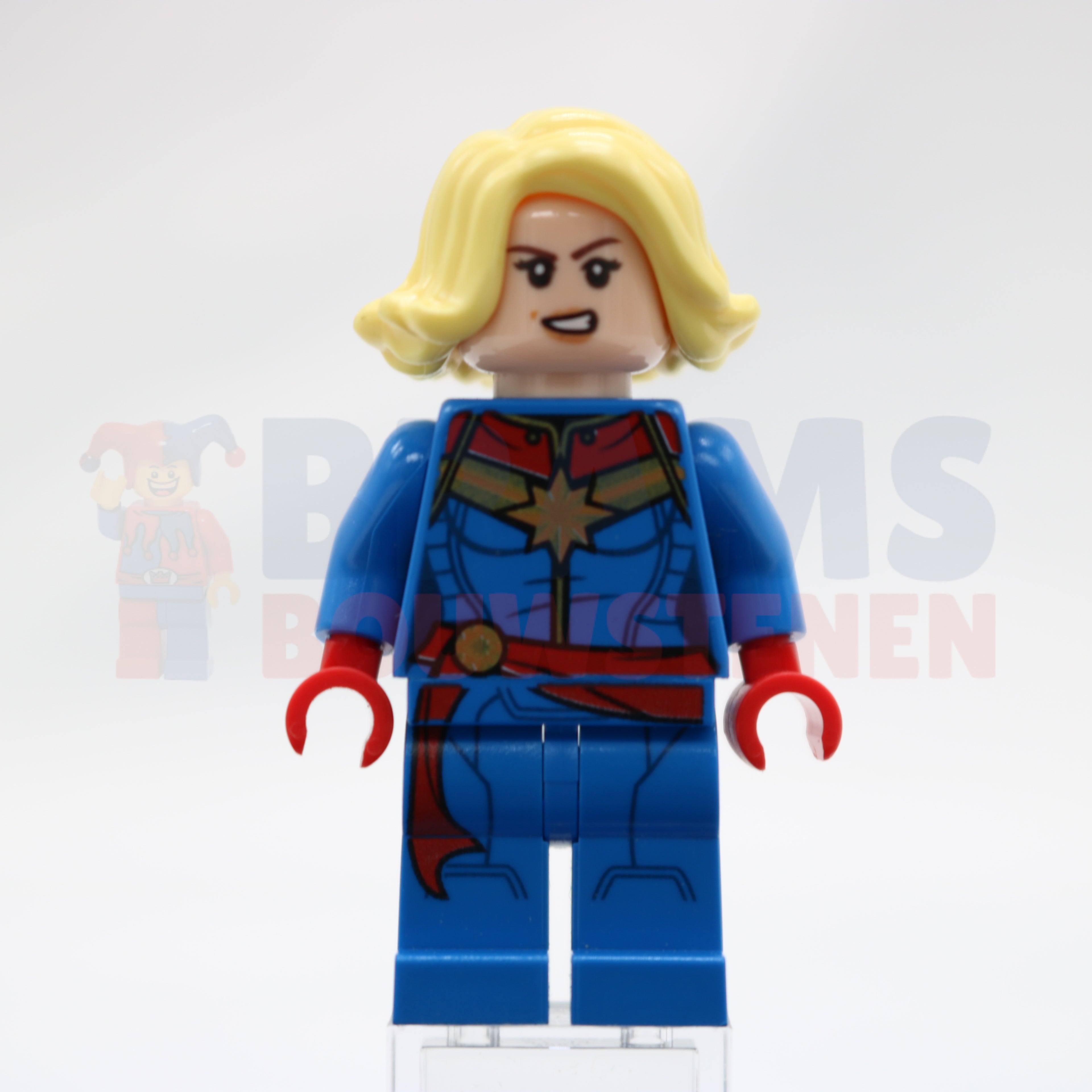 Minifig sh0639 - Captain Marvel - Bright Light Yellow Hair