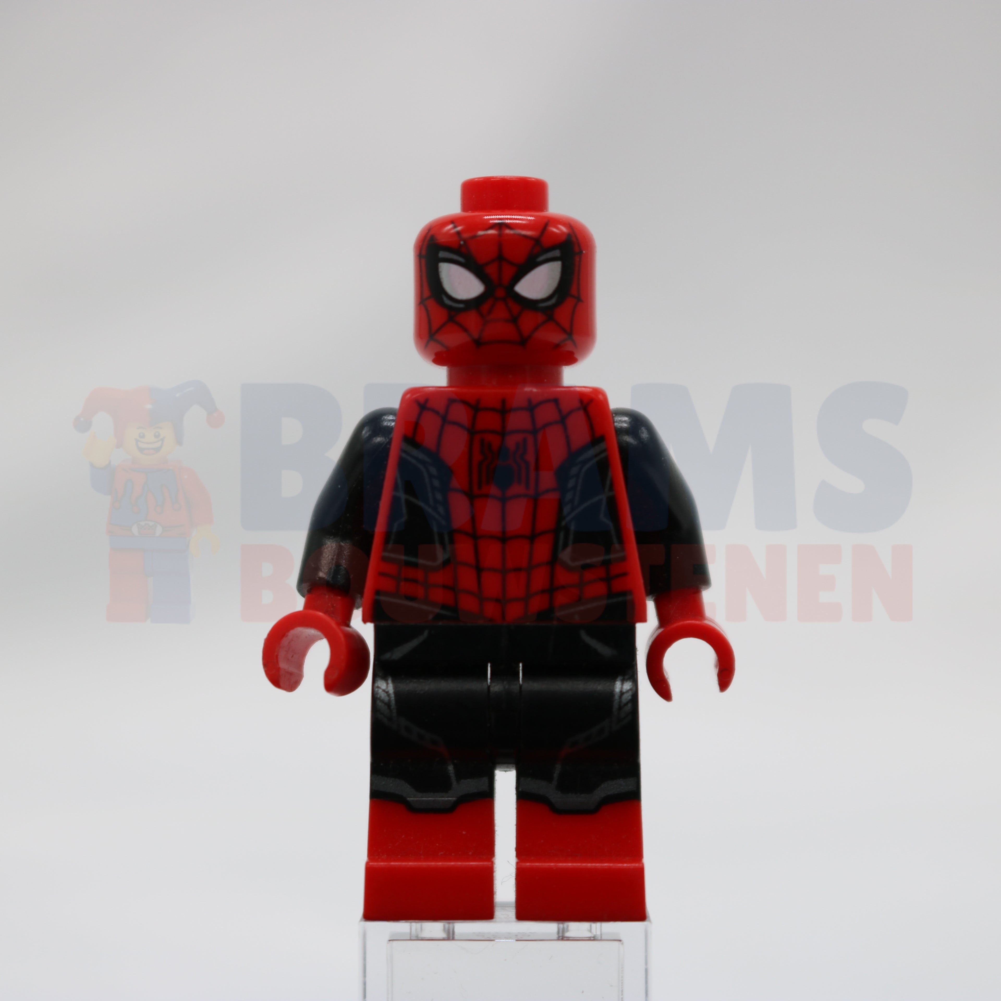 Minifig sh0782 - Spider-Man - Black and Red Suit, Small Black Spider, Silver Trim (Upgraded Suit)