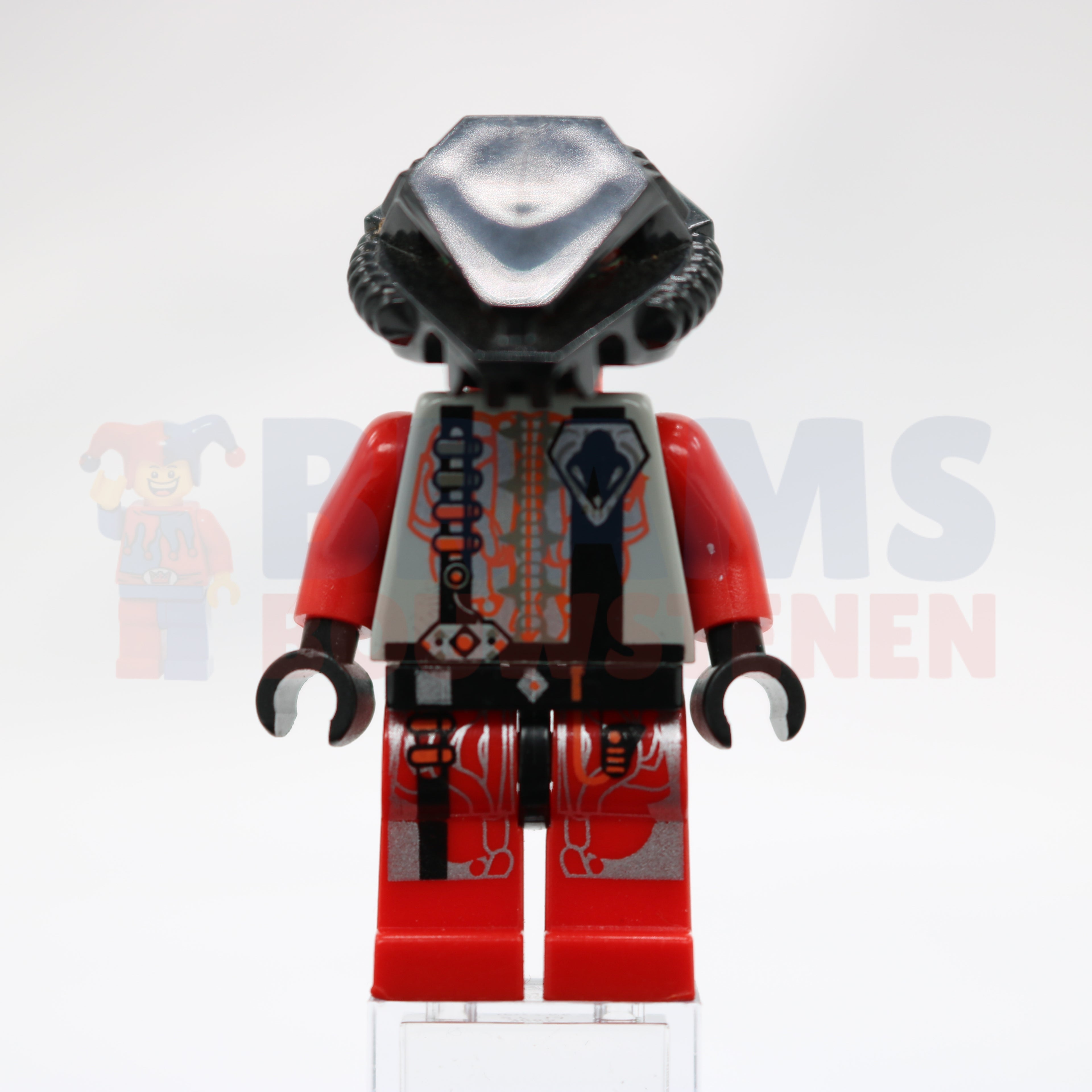 Minifig sp047 - UFO Zotaxian Alien - Red Pilot with Plain Black Helmet (Chamon)