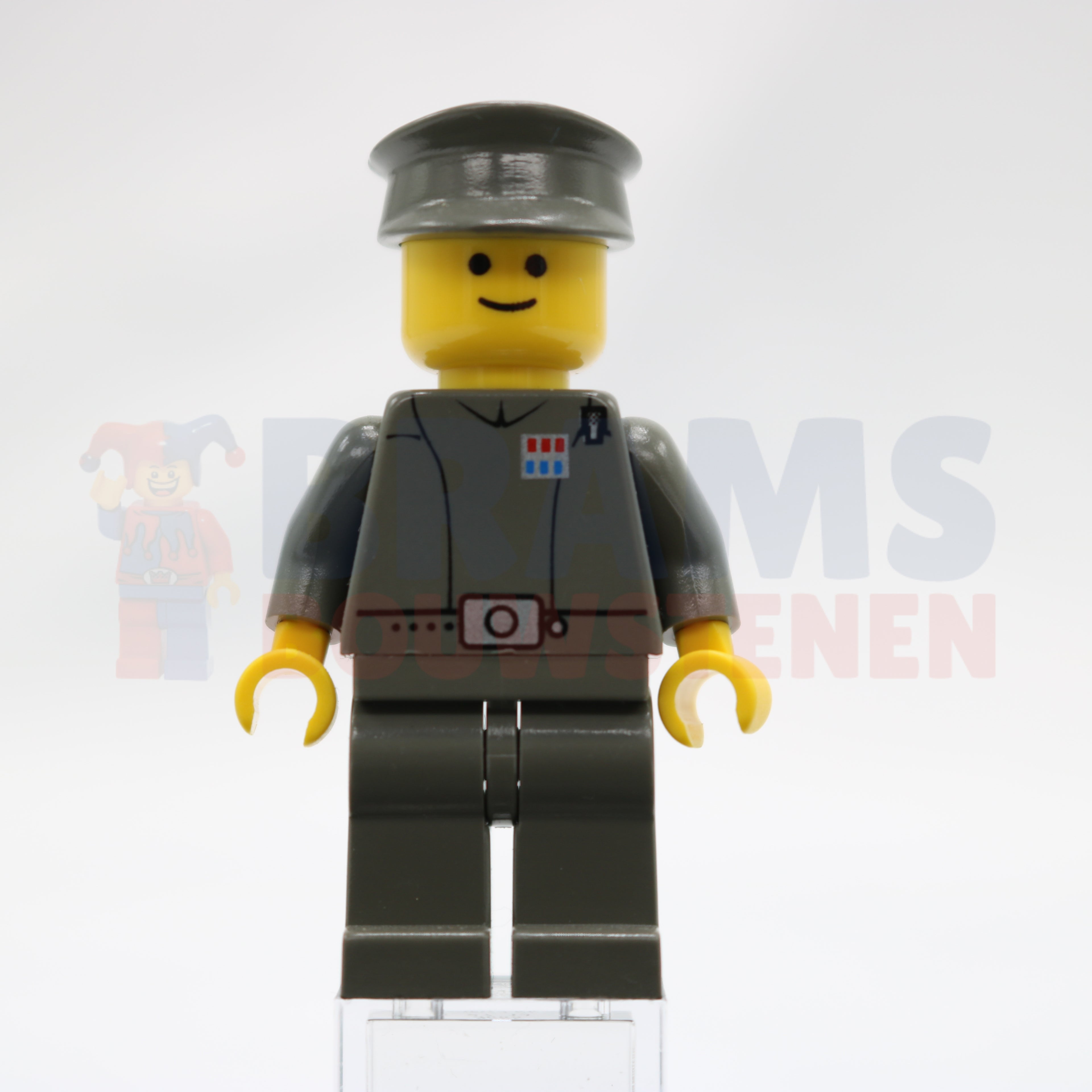 Minifig sw0046 - Imperial Officer (Captain / Commandant / Commander) - Police Cap, Yellow Head with Standard Grin