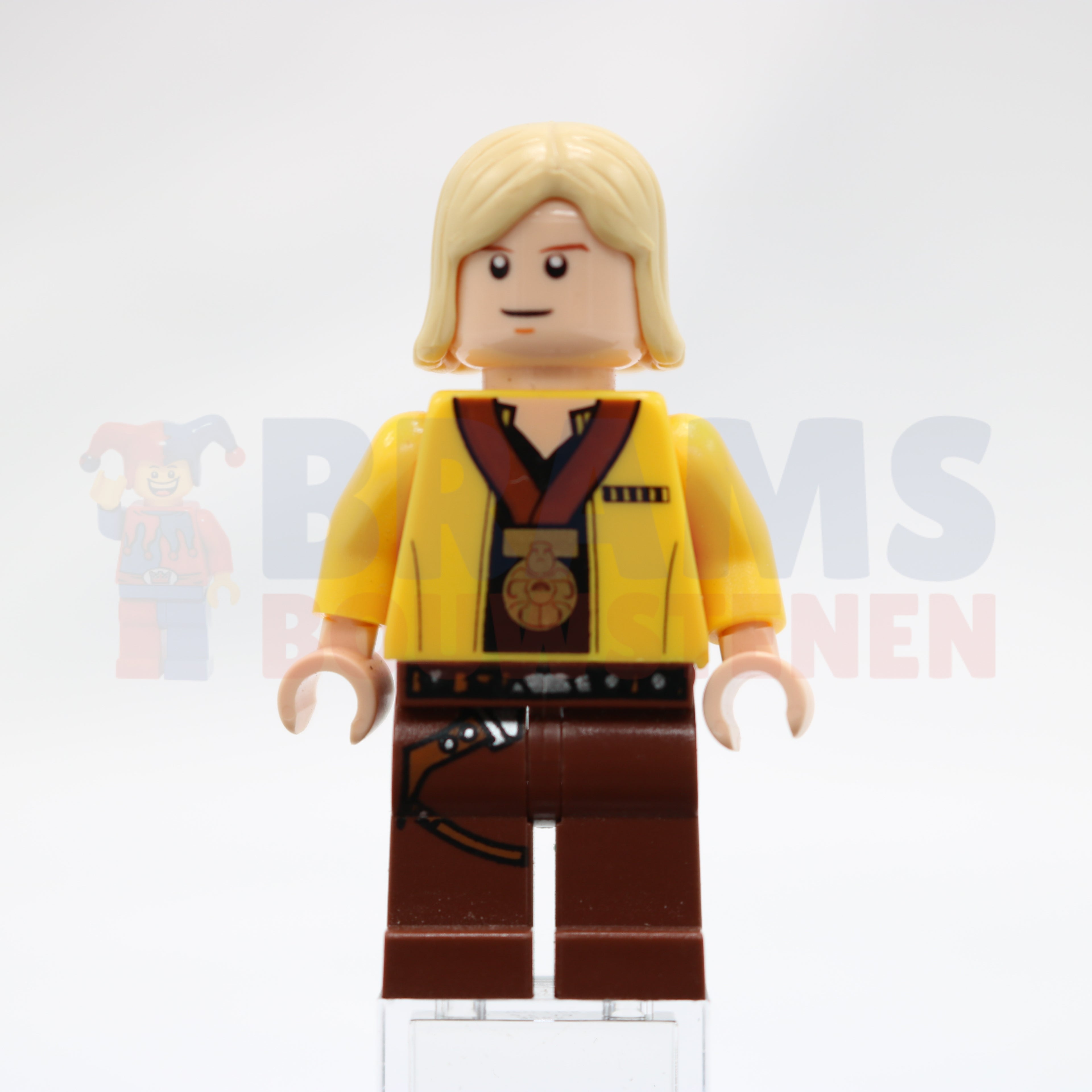 Minifig sw0257a - Luke Skywalker - Celebration, Yellow Jacket, White Pupils