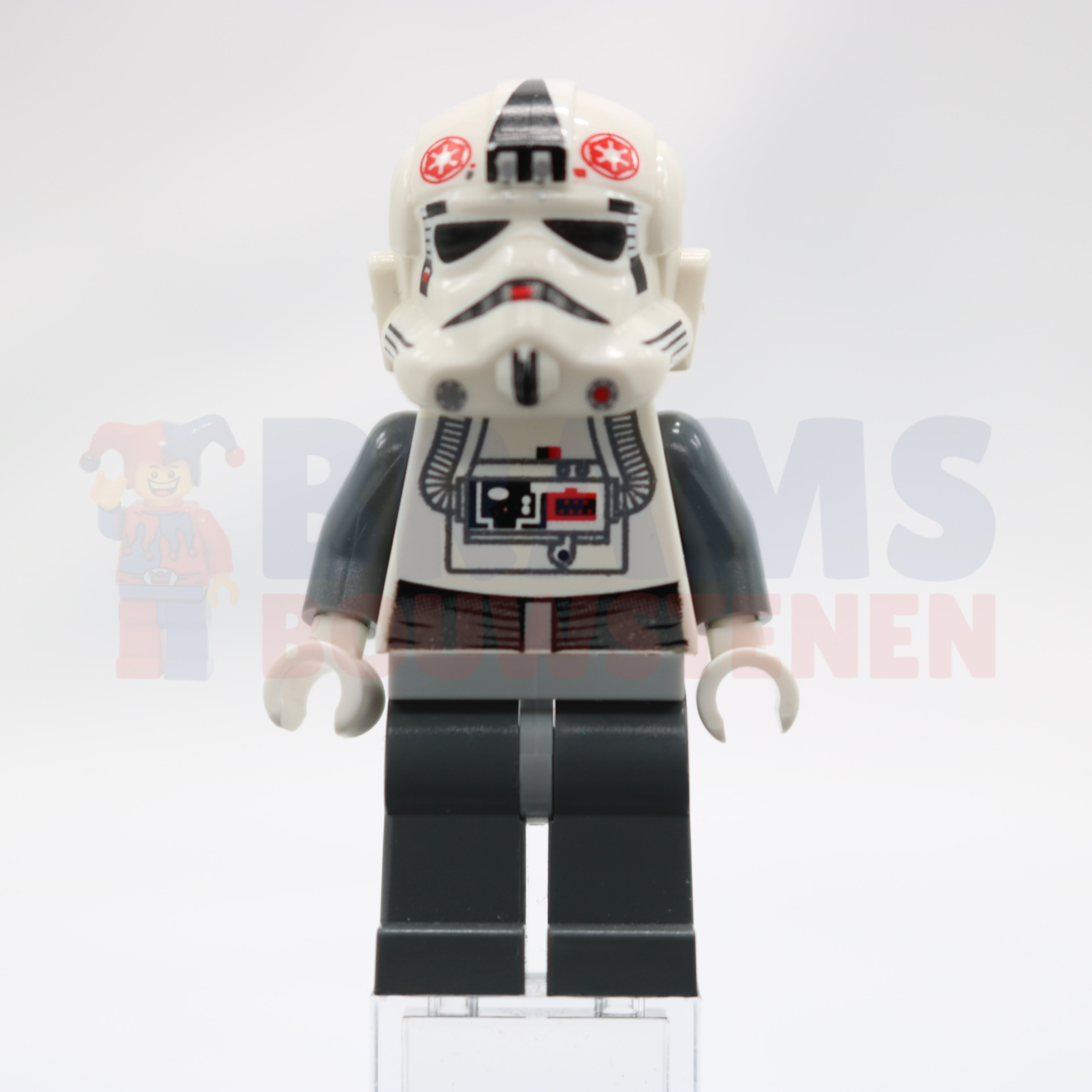 Minifig sw0262 - AT-AT Driver - Red Imperial Logo, Bluish Grays, Black Head, Stormtrooper Type 2 Helmet