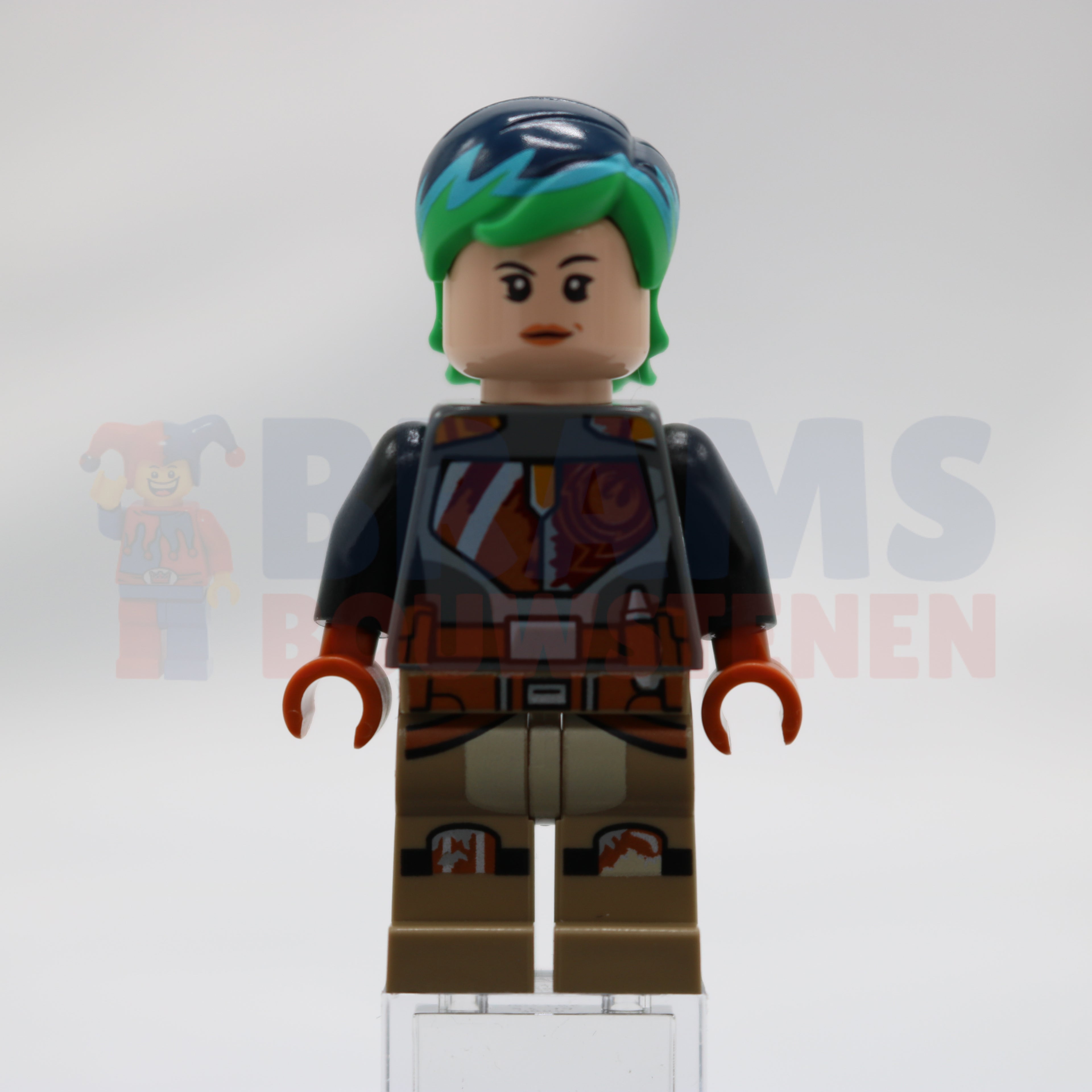 Minifig sw0742 - Sabine Wren - Bright Green and Dark Blue Hair