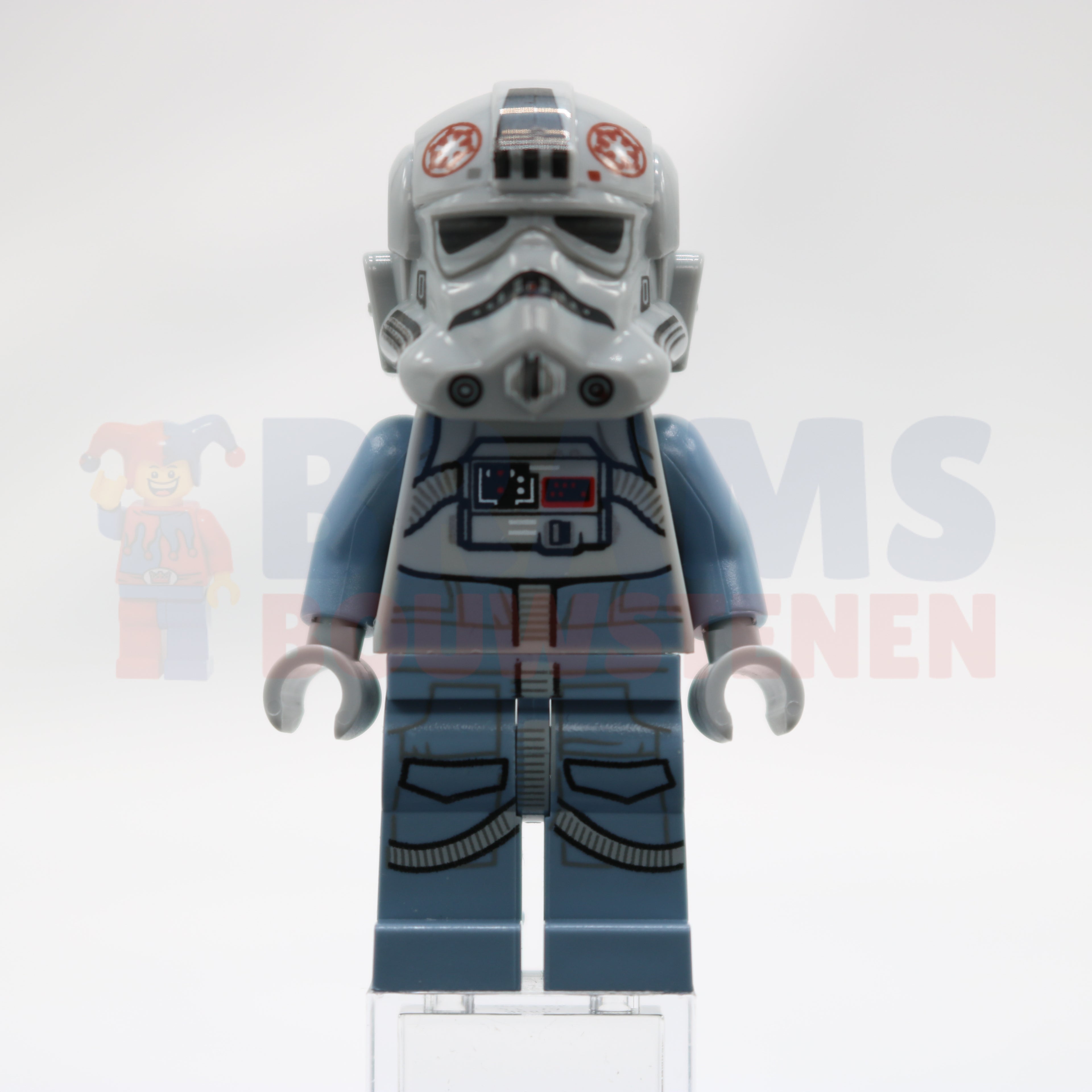 Minifig sw1104 - AT-AT Driver - Dark Red Imperial Logo, Cheek Lines, Frown
