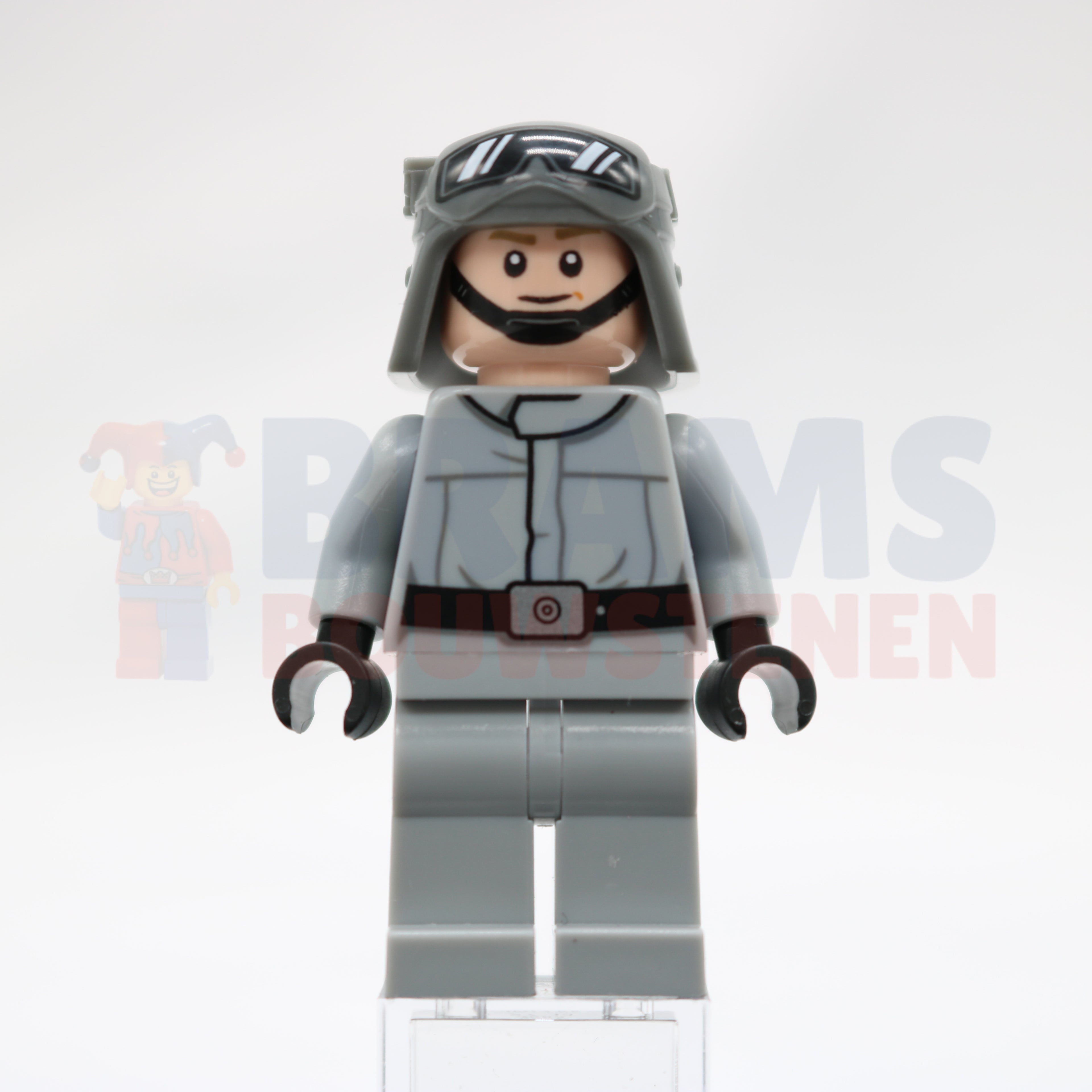 Minifig sw1217 - Imperial AT-ST Driver - Helmet with Molded Goggles, Light Bluish Gray Jumpsuit, Plain Legs